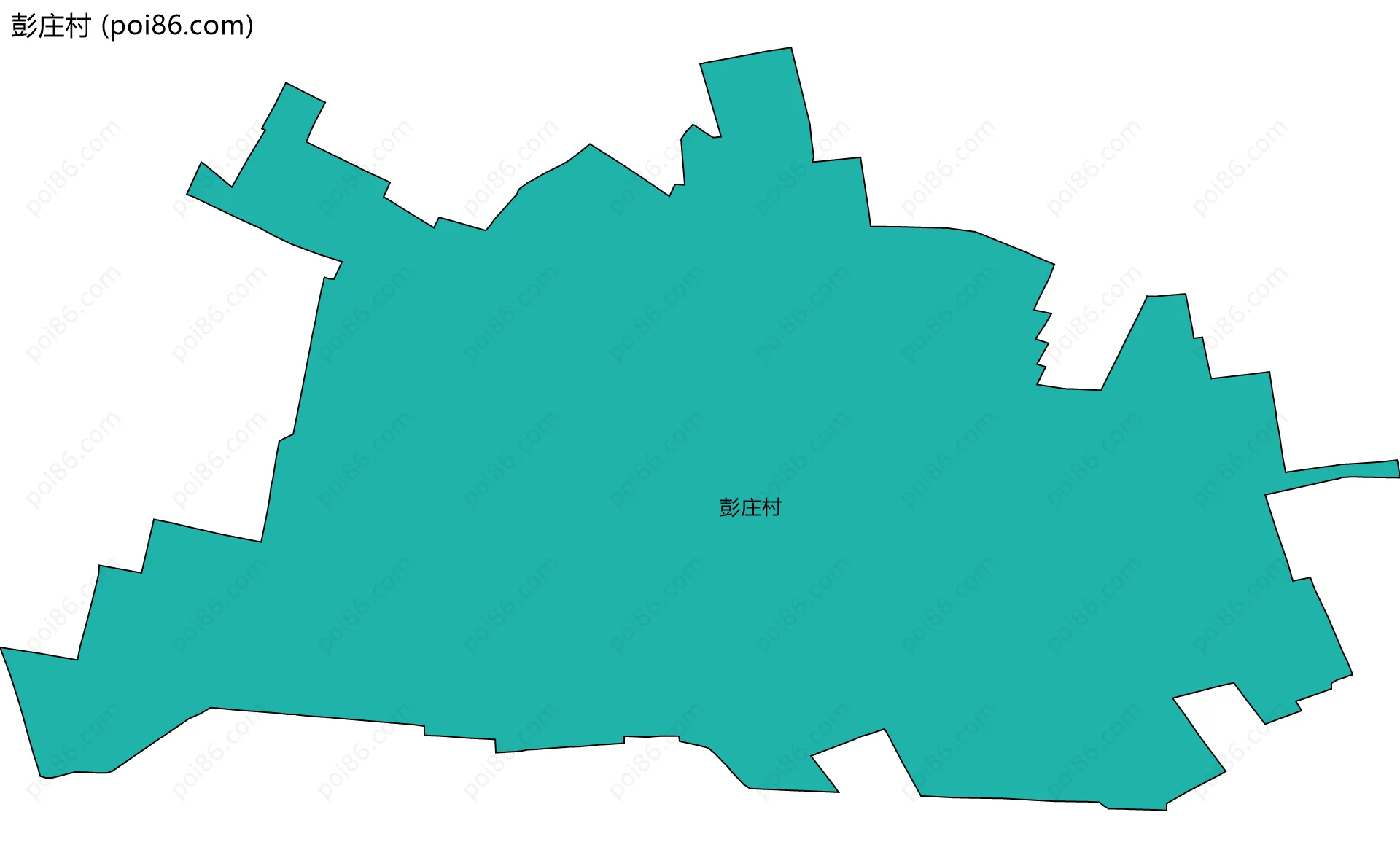 彭庄村边界地图