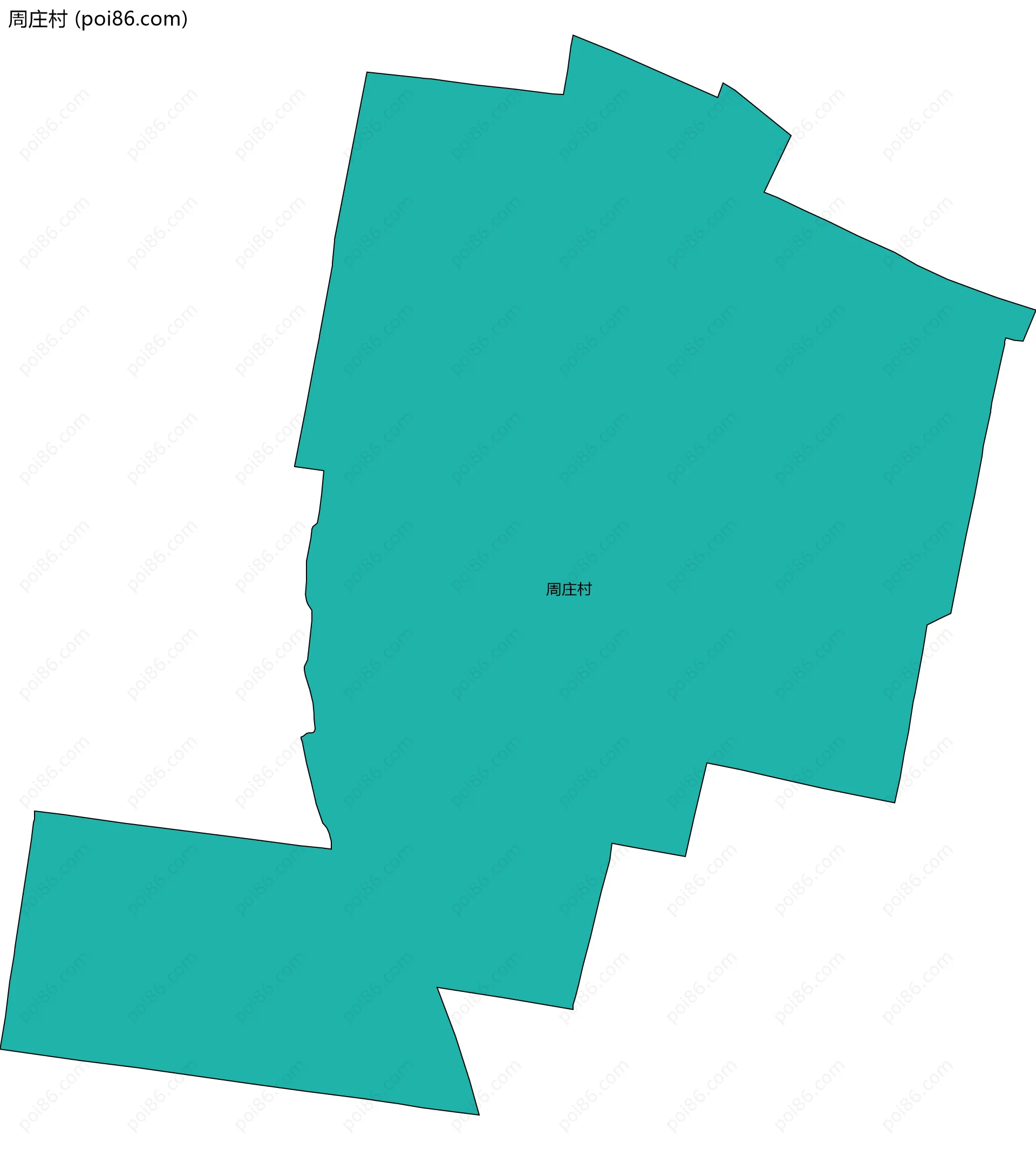 周庄村边界地图