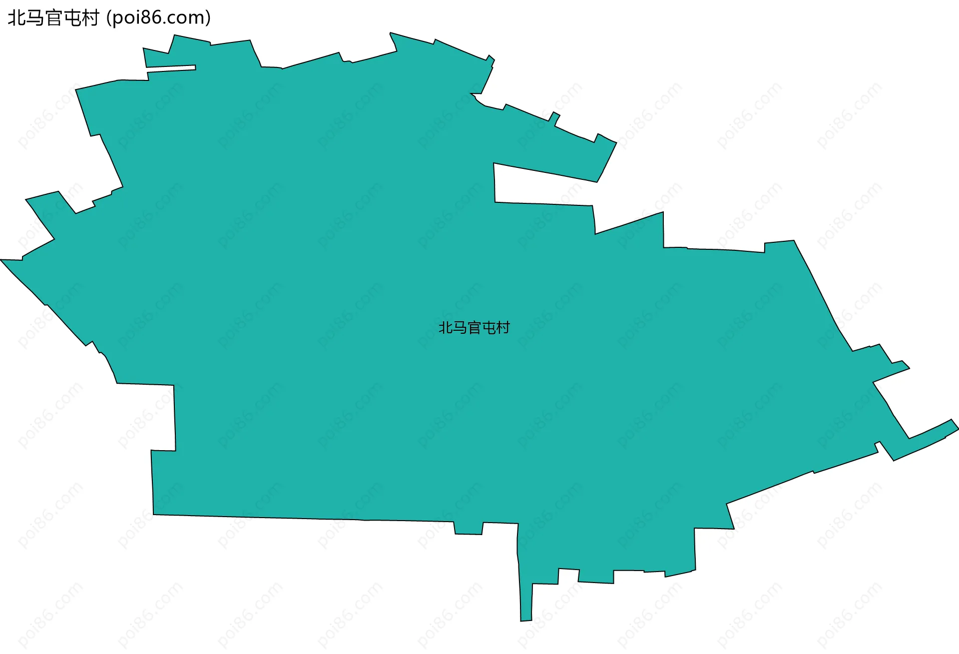 北马官屯村边界地图