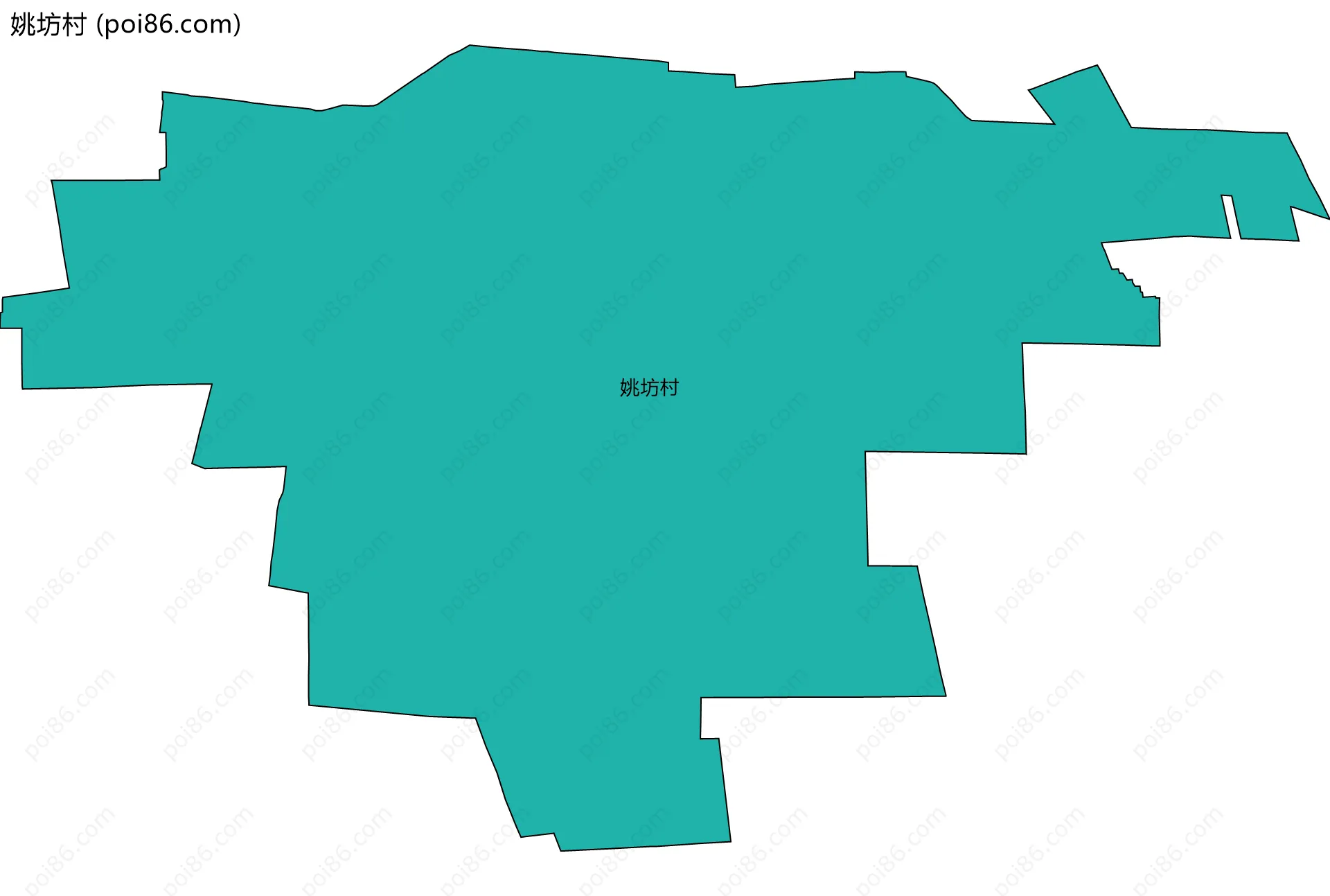 姚坊村边界地图