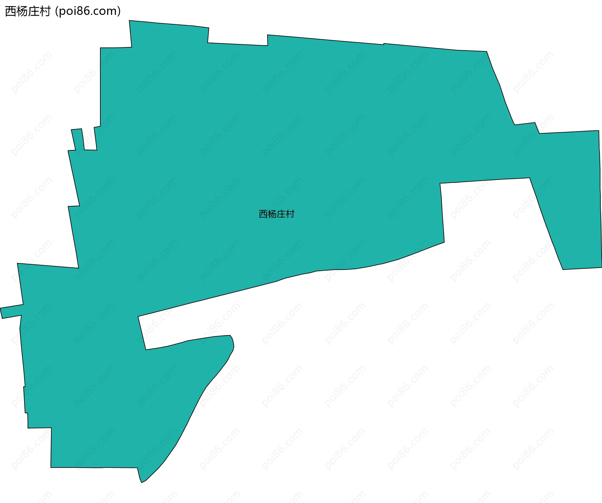 西杨庄村边界地图