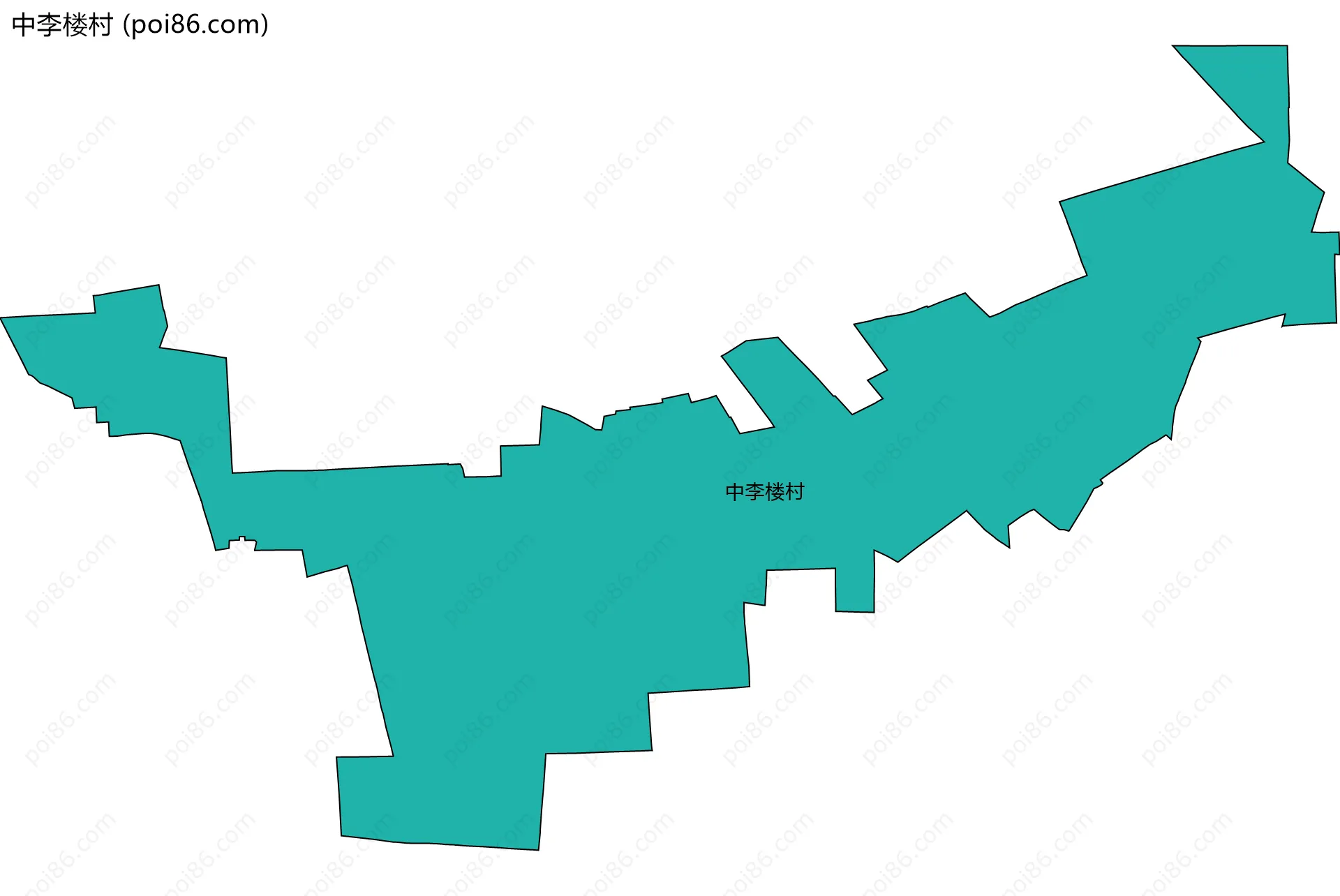 中李楼村边界地图