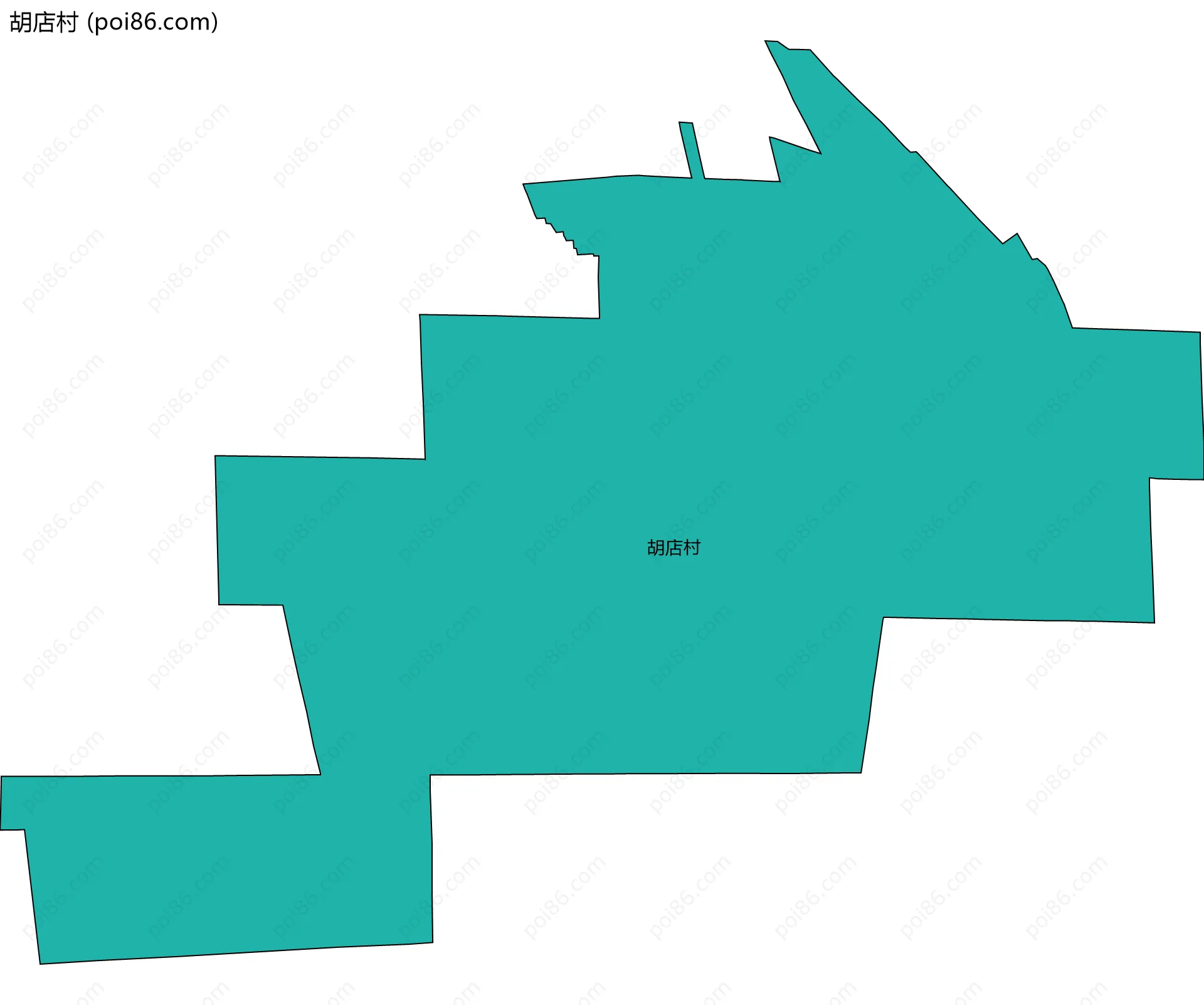 胡店村边界地图