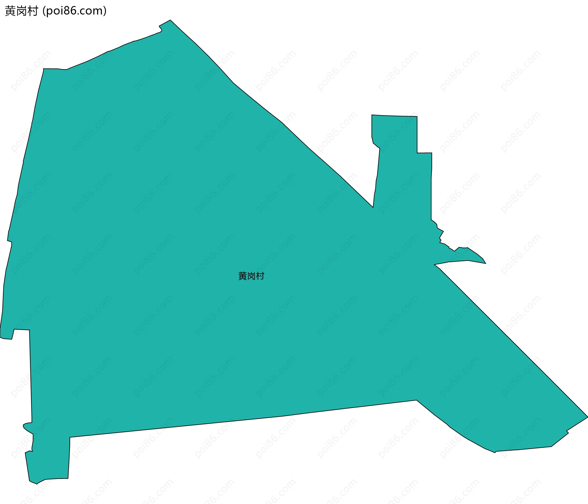 黄岗村边界地图
