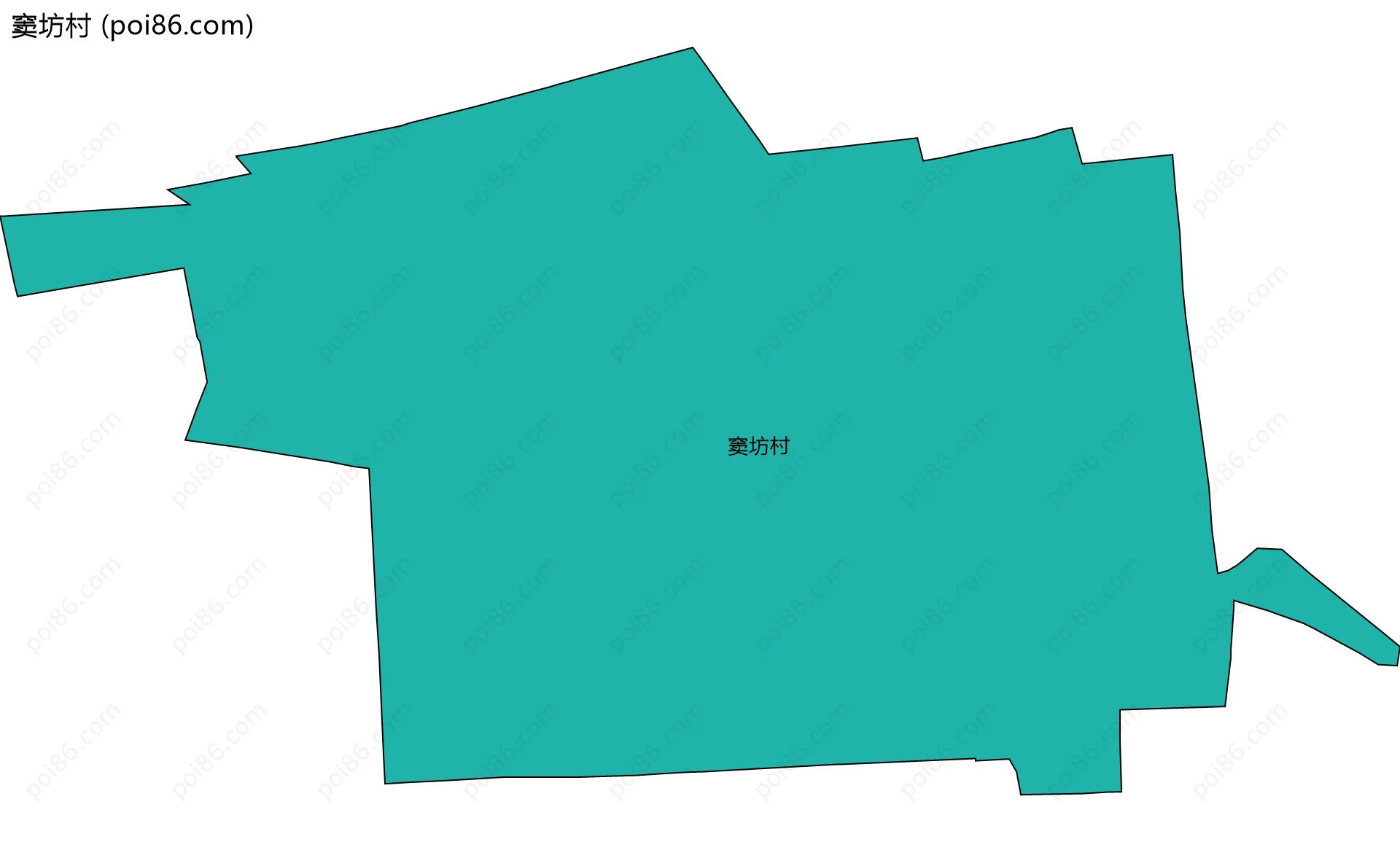 窦坊村边界地图