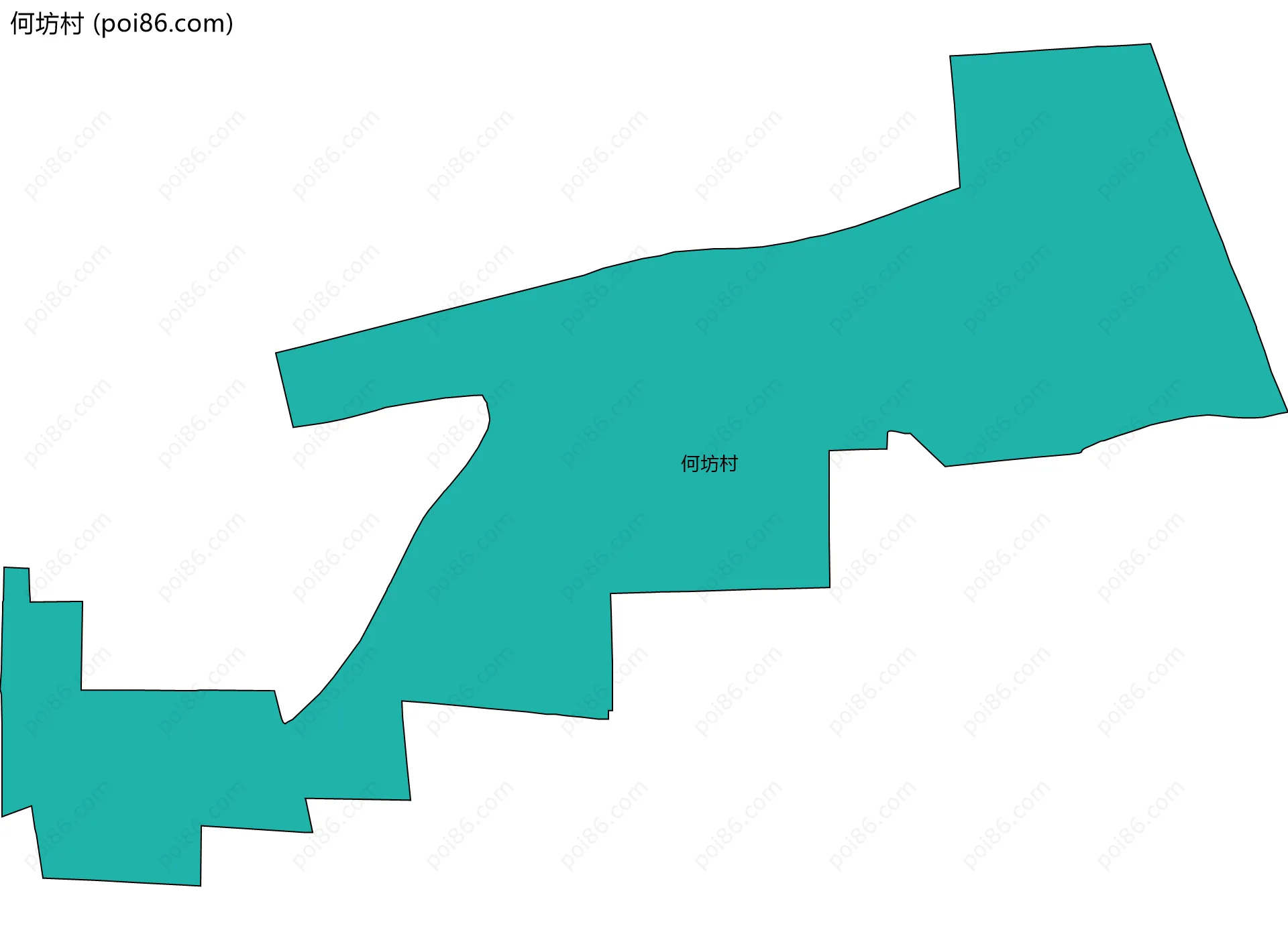 何坊村边界地图