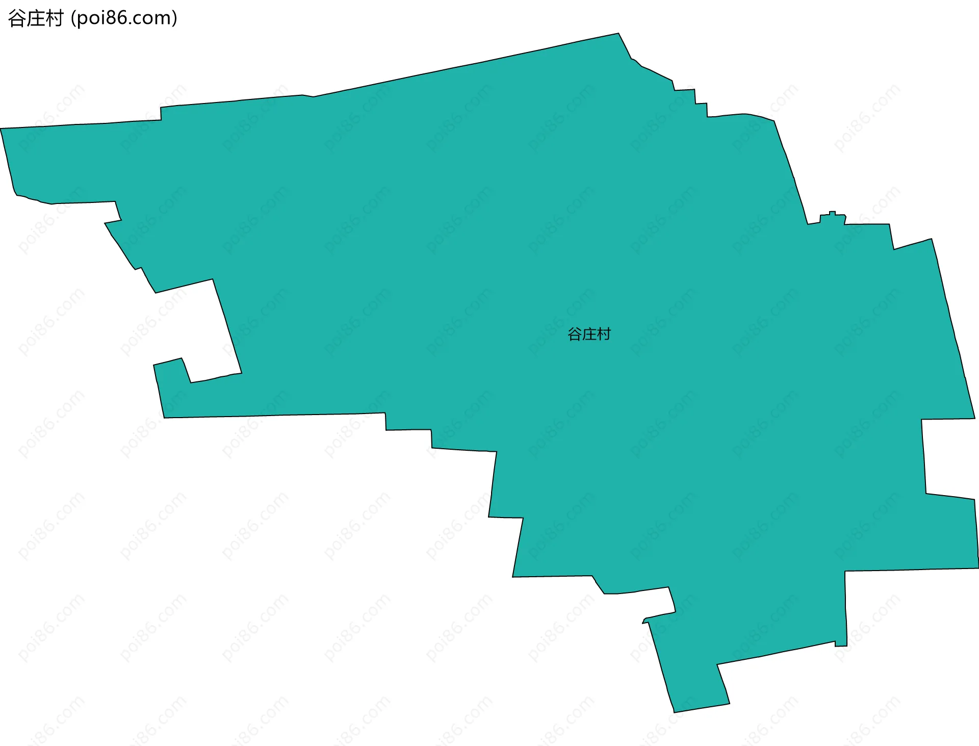 谷庄村边界地图