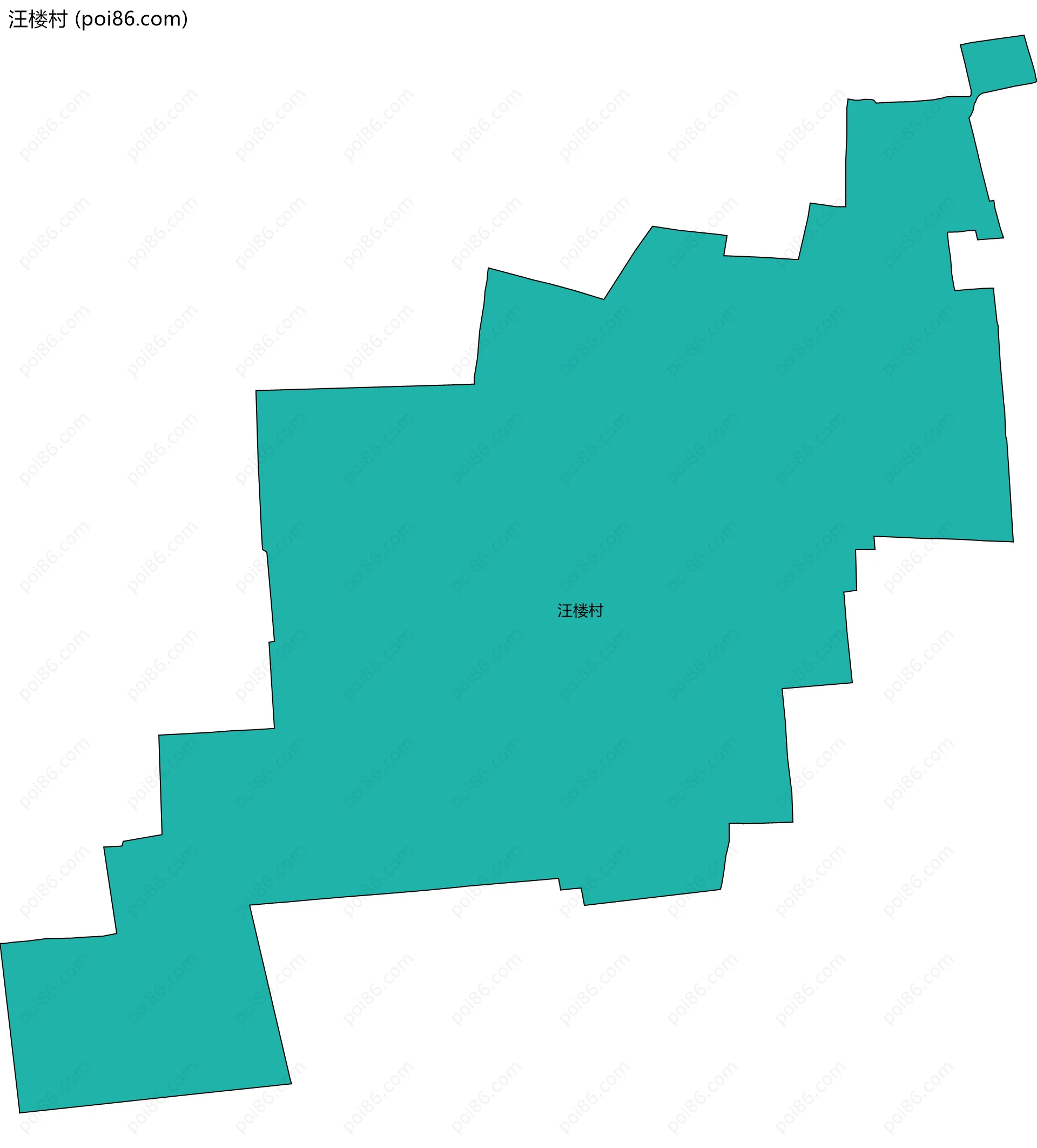 汪楼村边界地图