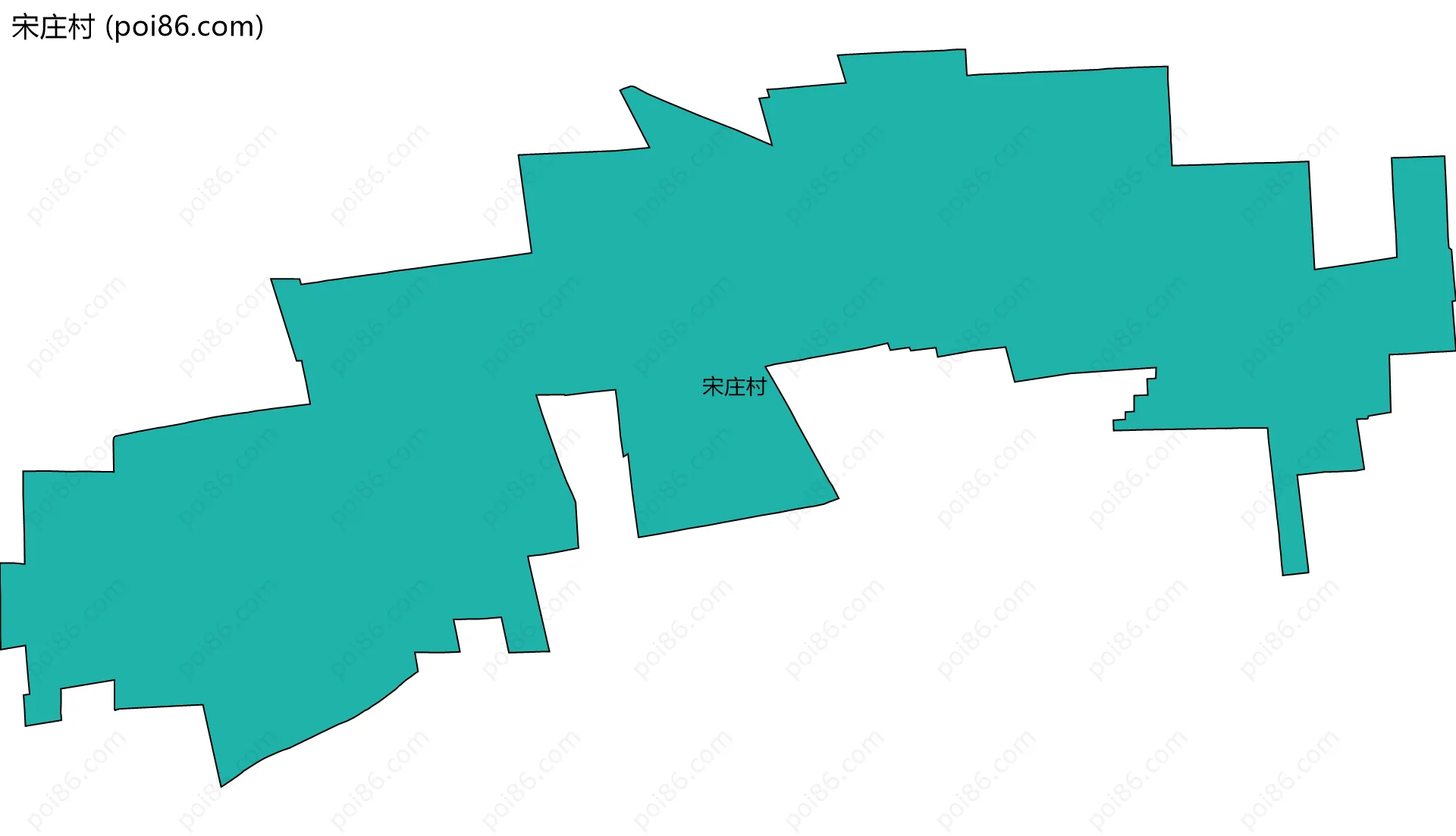 宋庄村边界地图