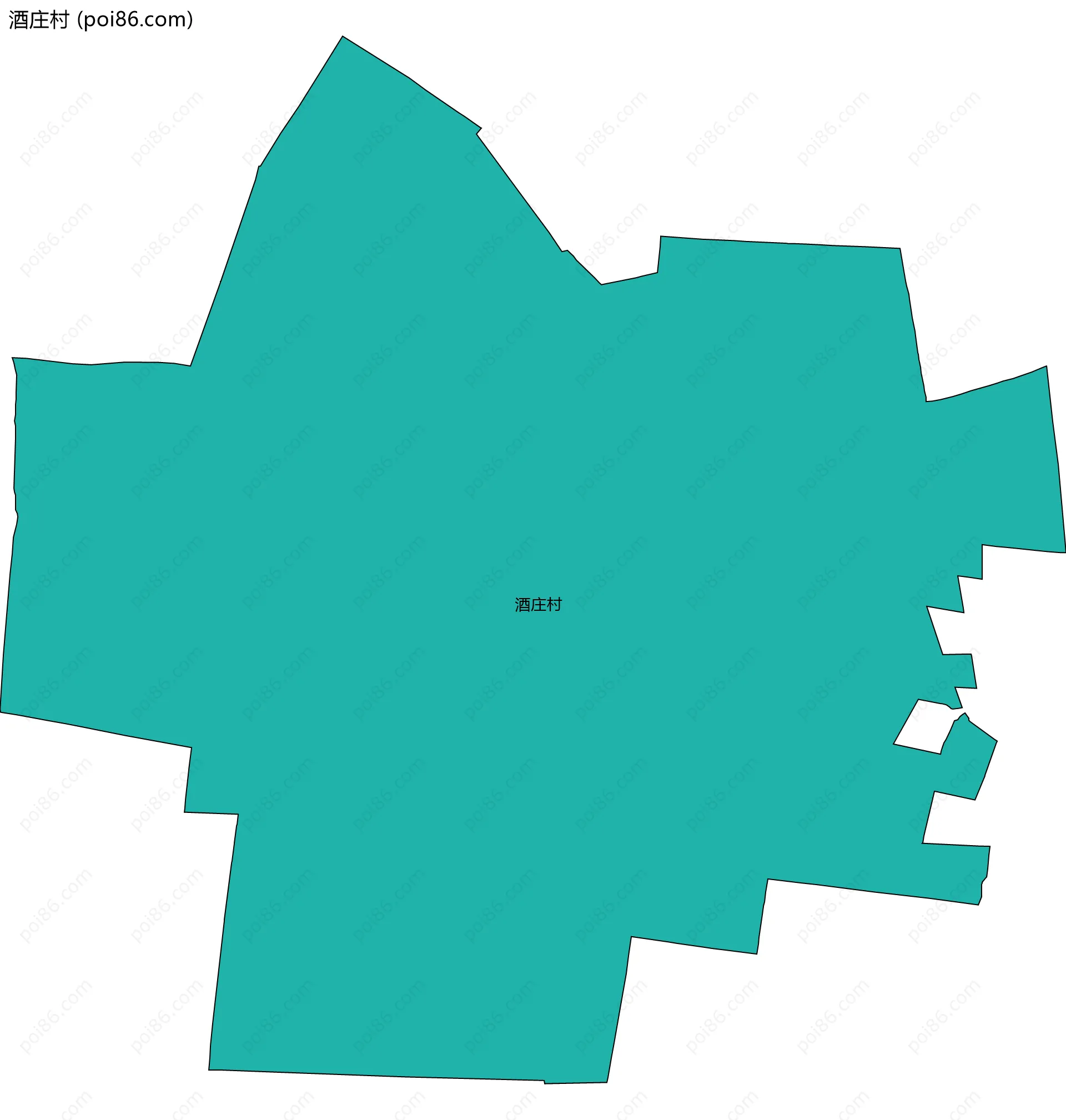 酒庄村边界地图