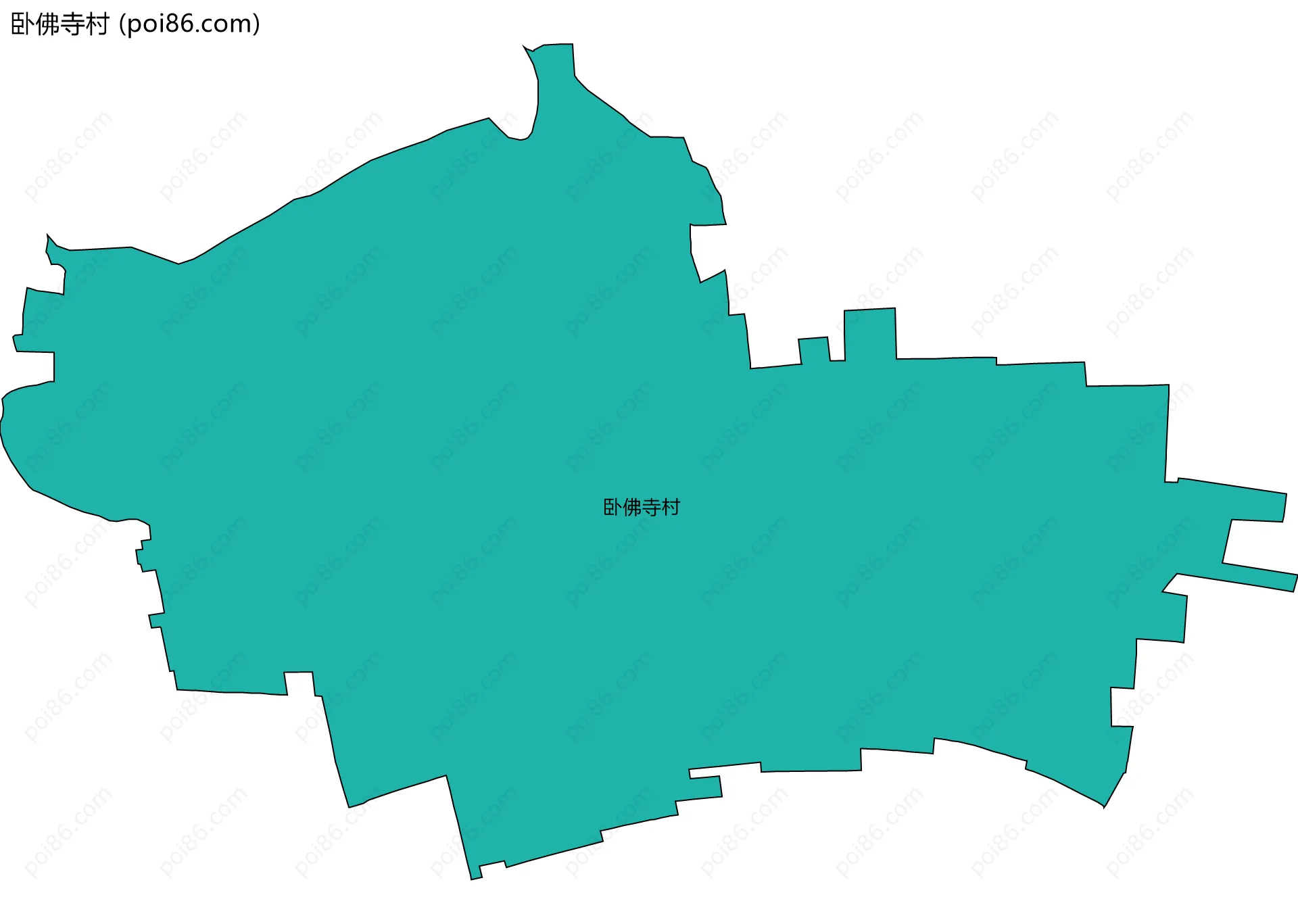 卧佛寺村边界地图