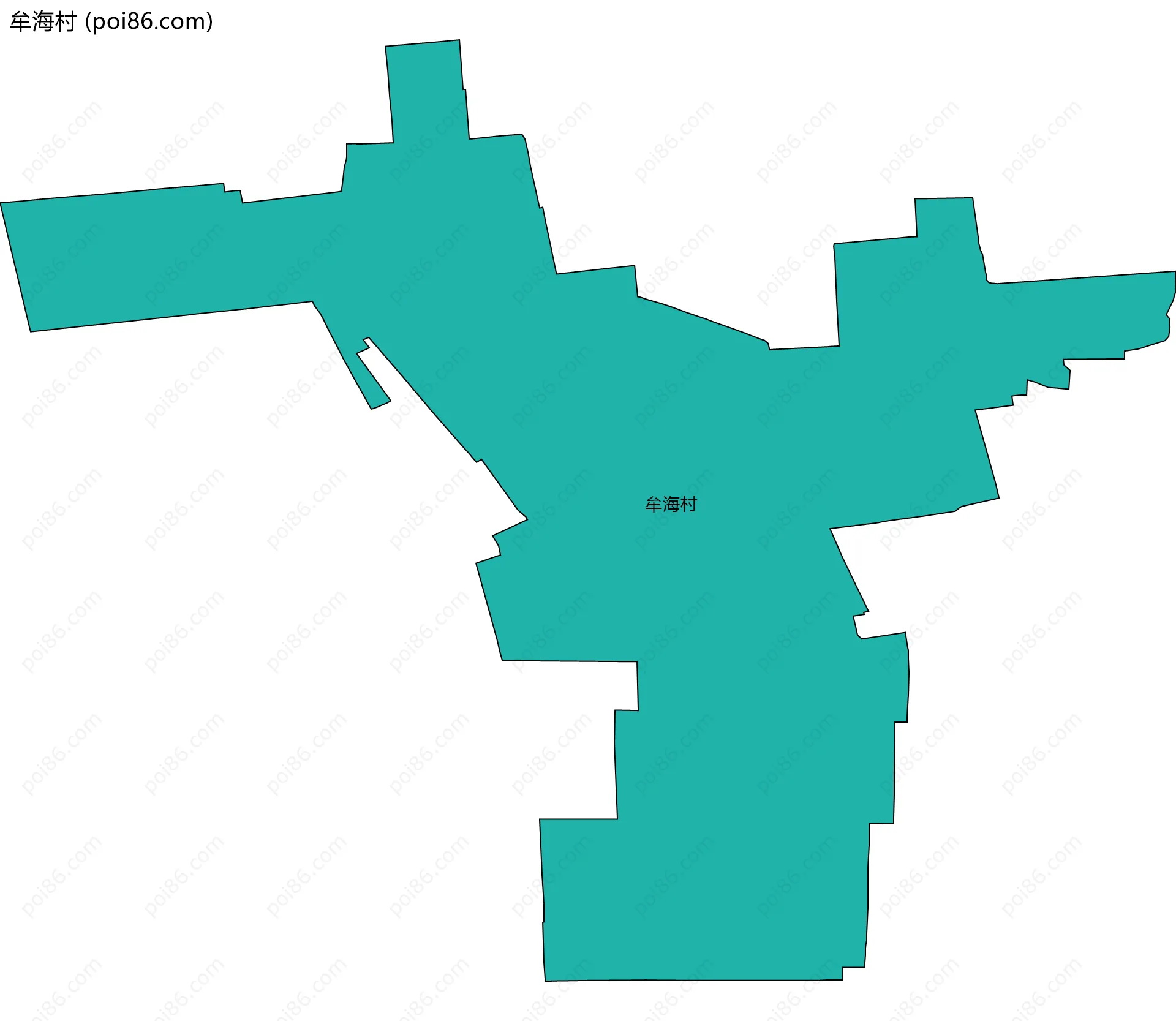 牟海村边界地图