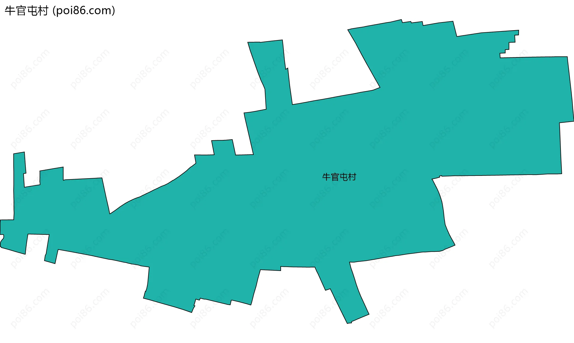 牛官屯村边界地图