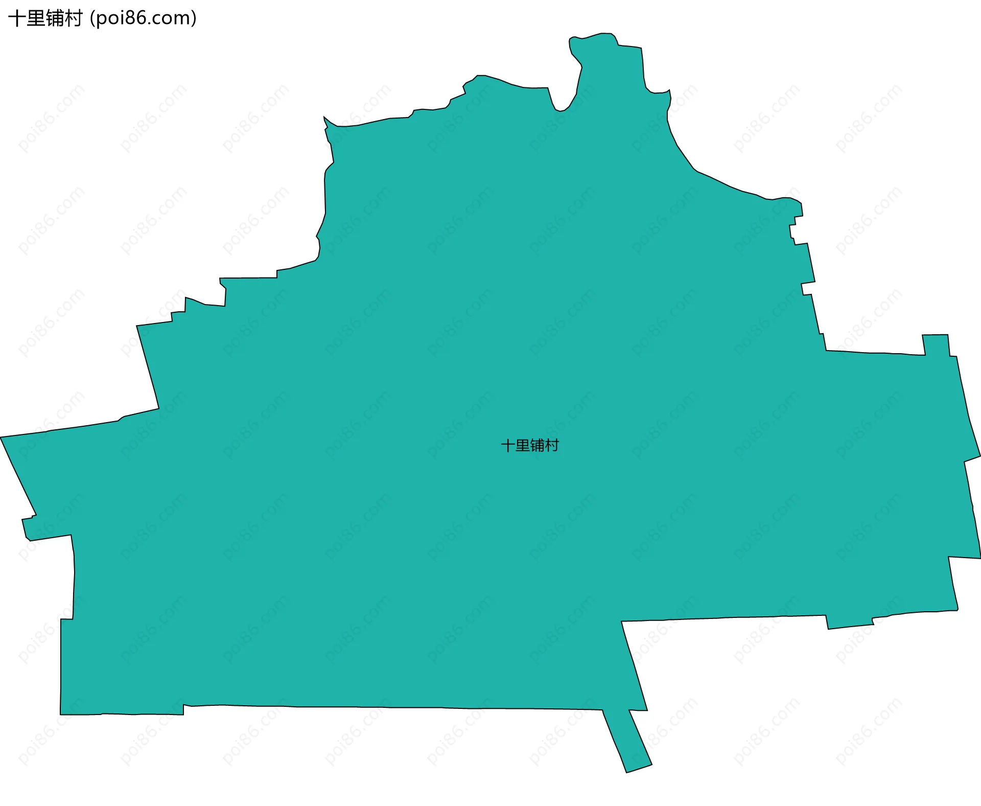 十里铺村边界地图