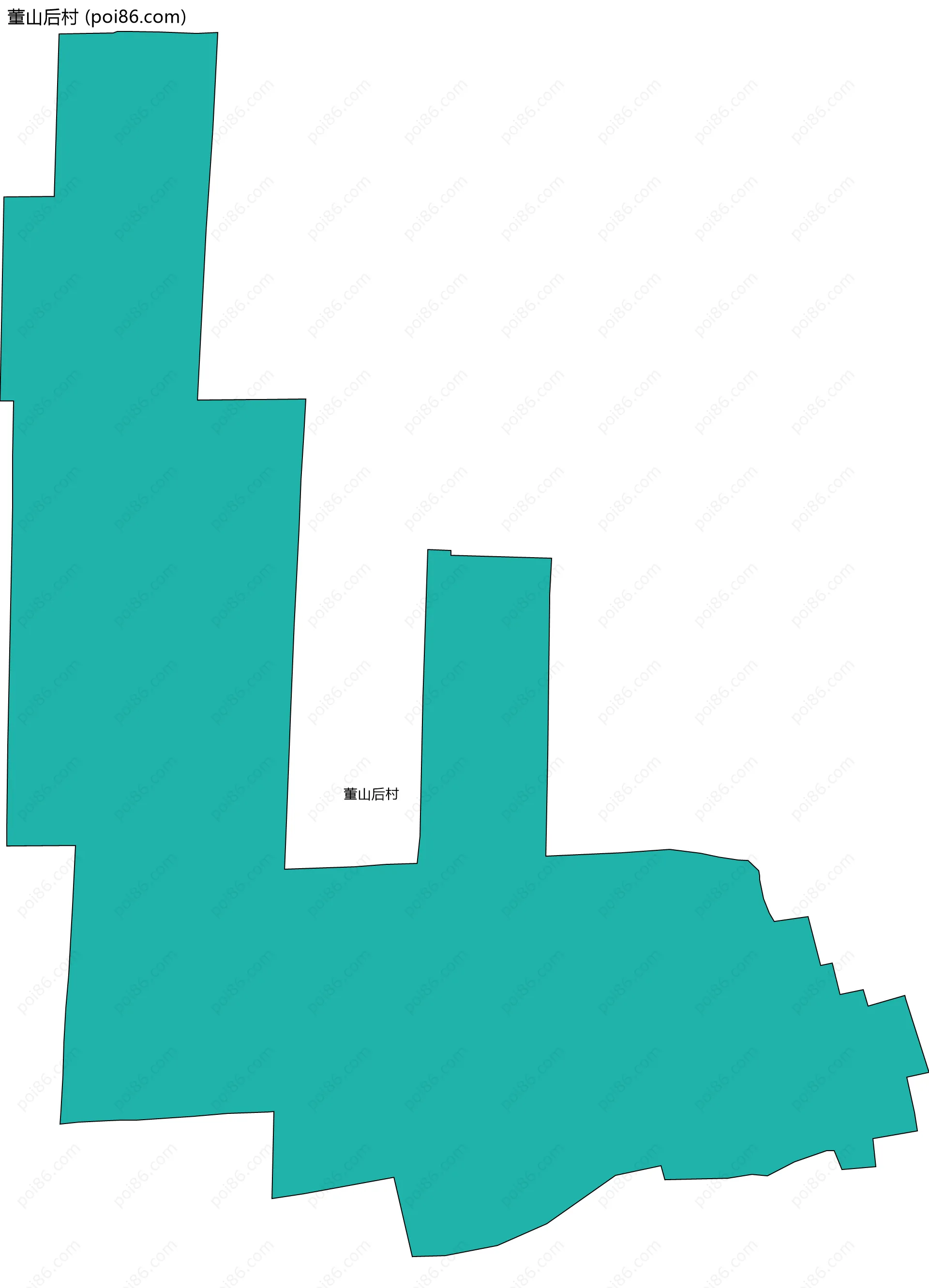 董山后村边界地图