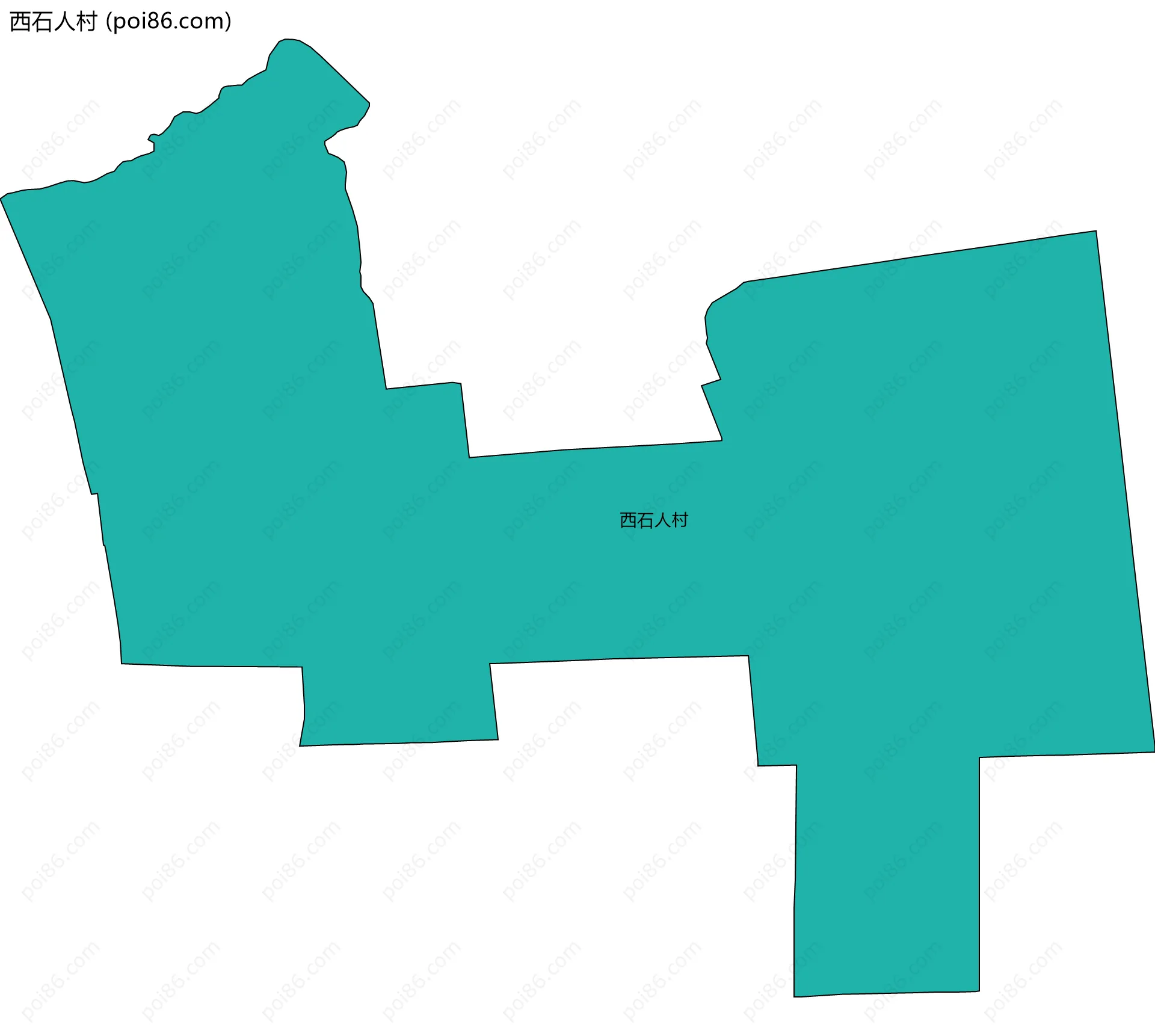 西石人村边界地图