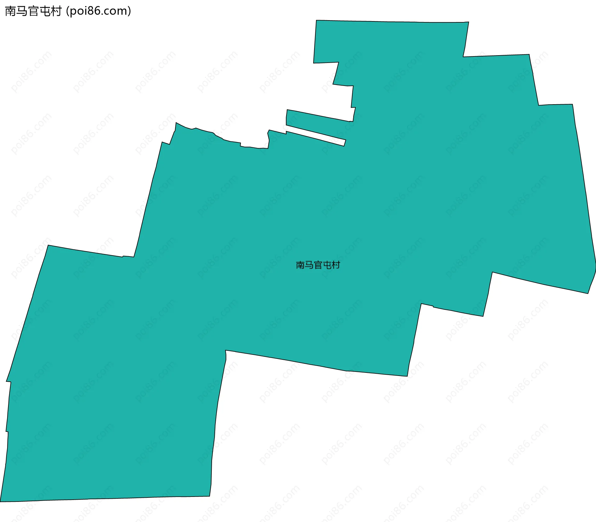 南马官屯村边界地图