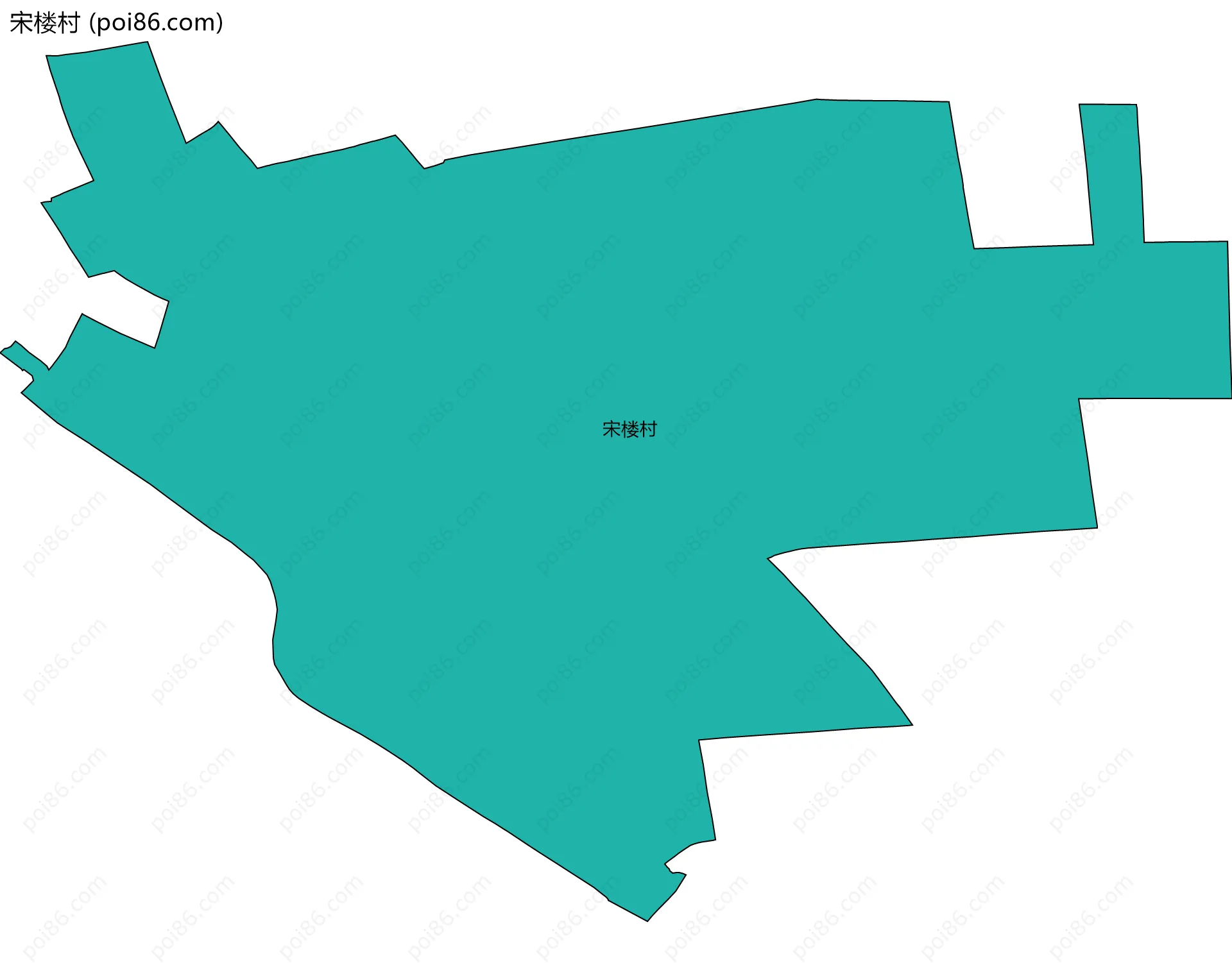 宋楼村边界地图