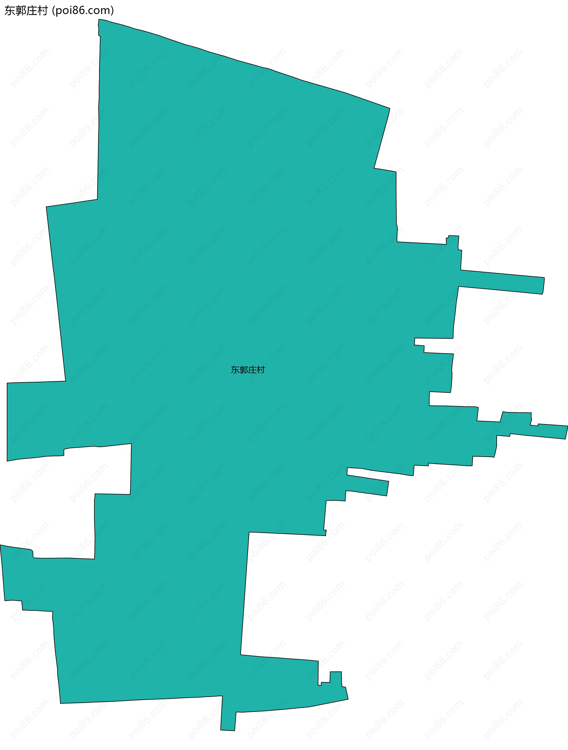 东郭庄村边界地图