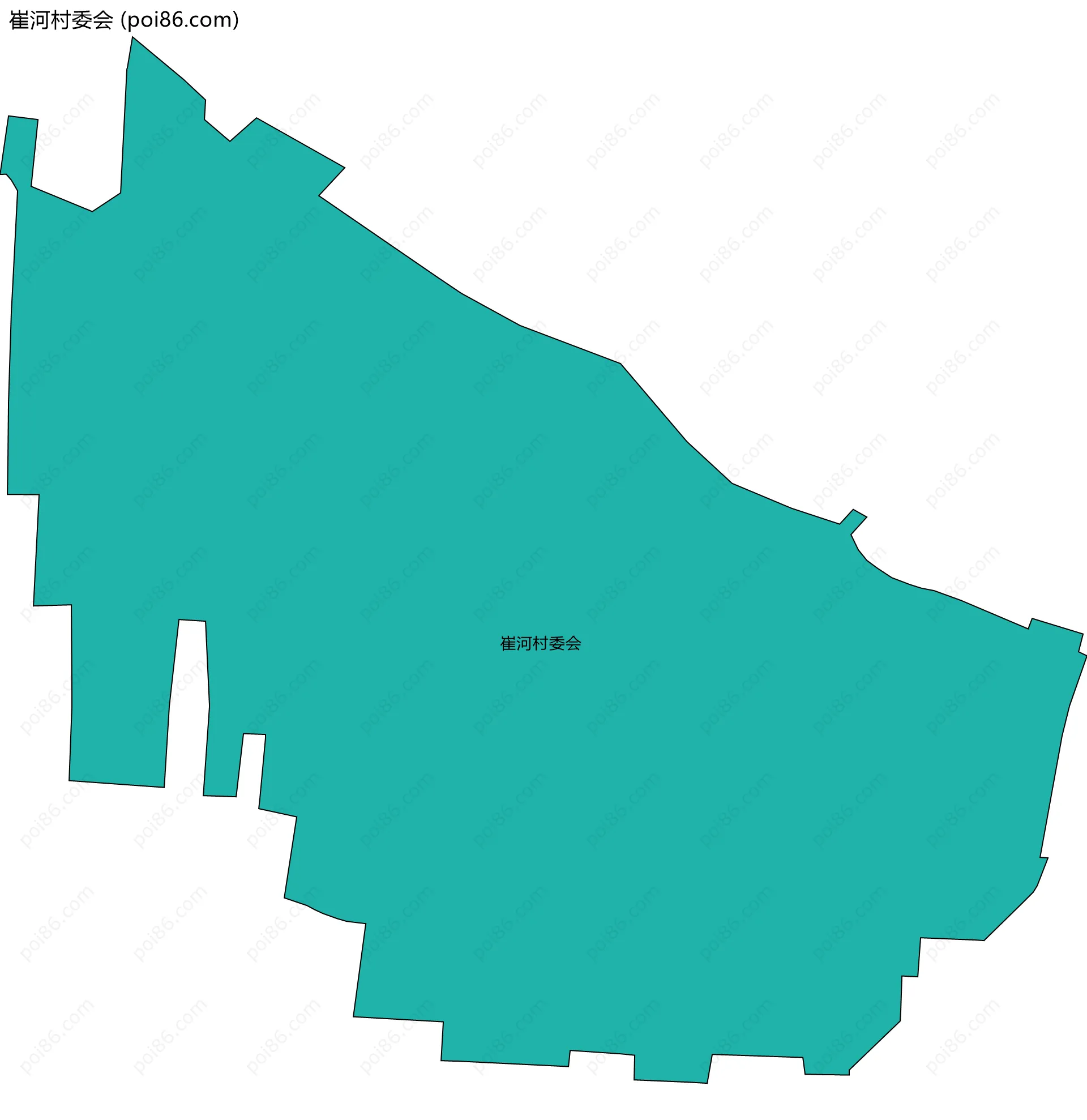 崔河村委会边界地图