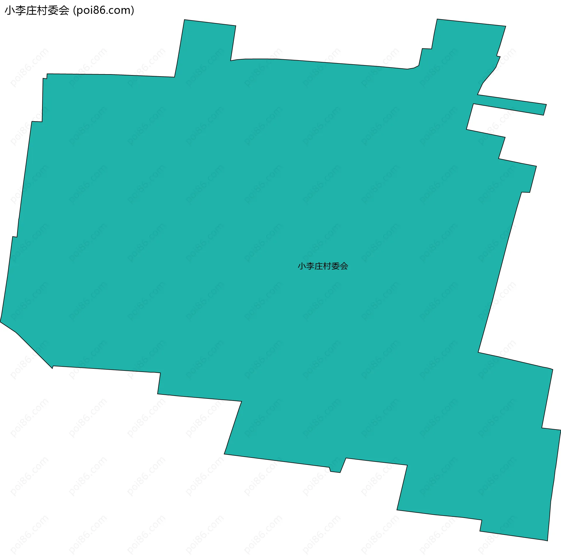 小李庄村委会边界地图