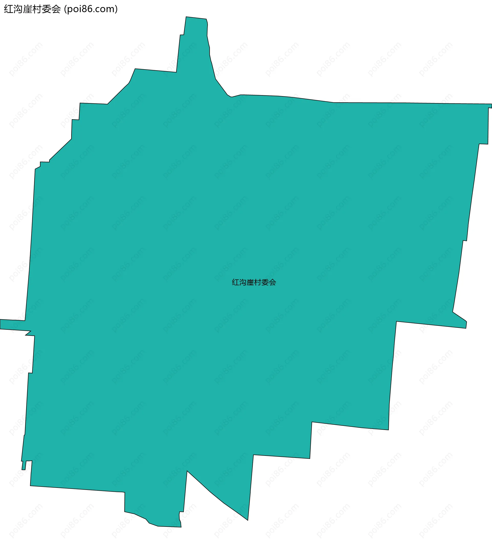 红沟崖村委会边界地图