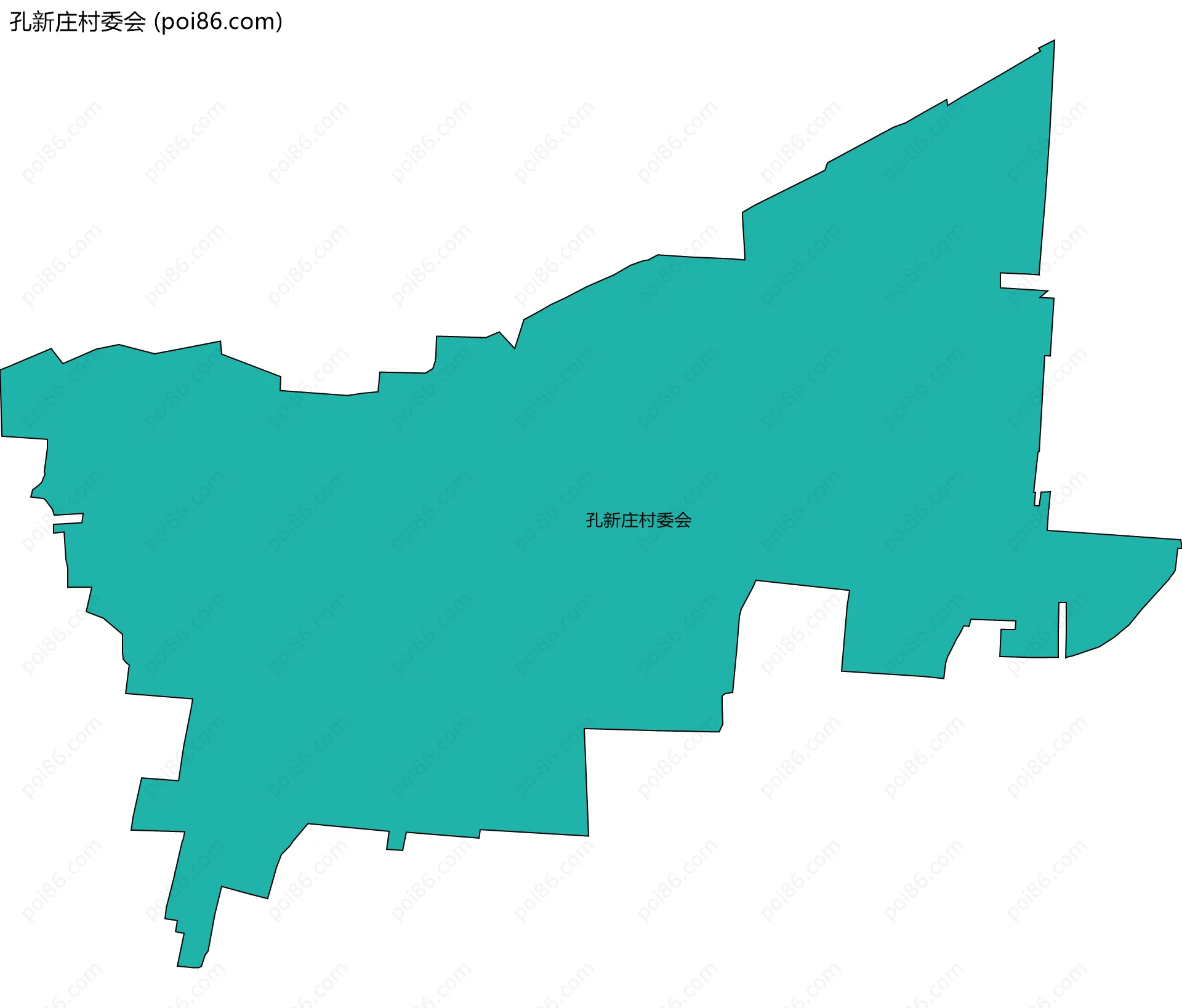 孔新庄村委会边界地图