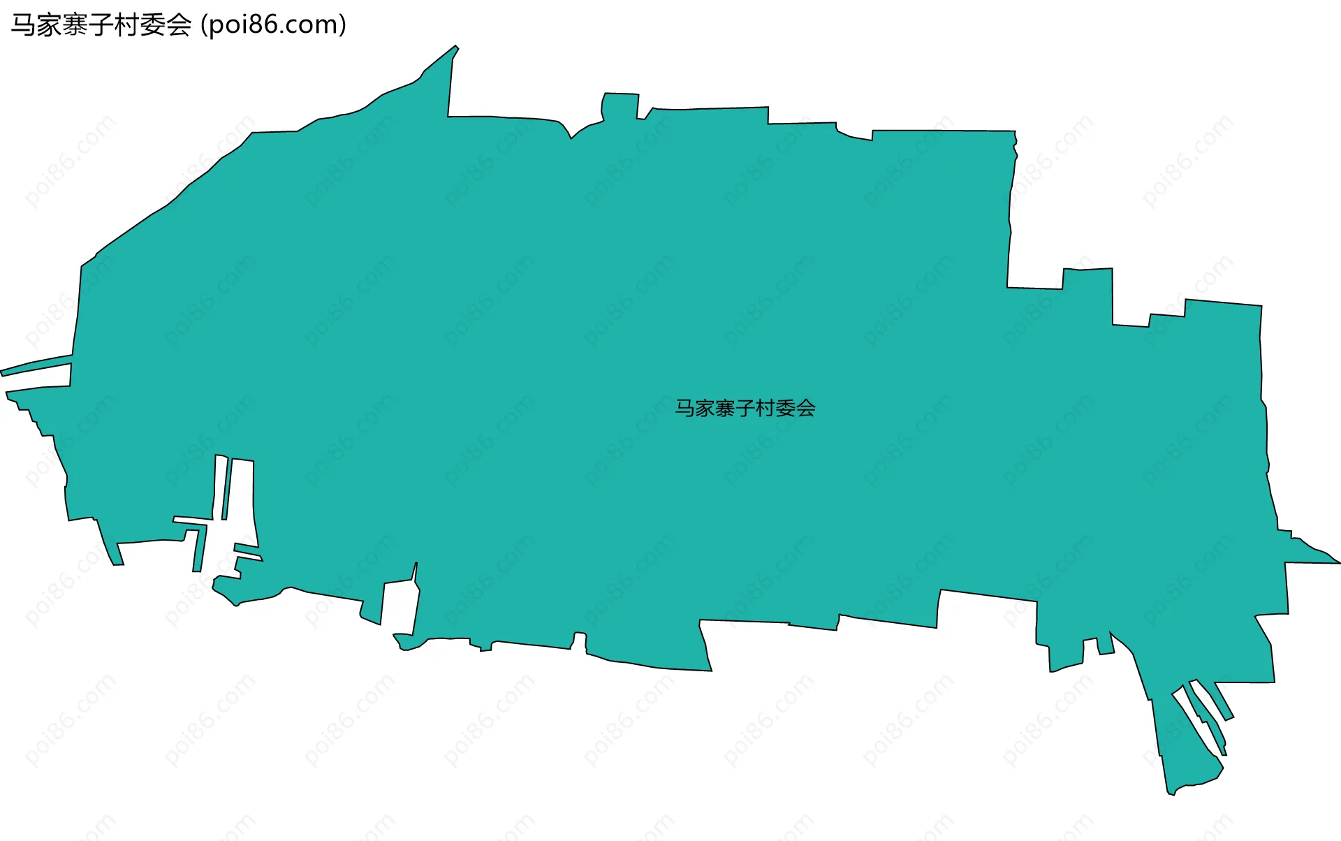 马家寨子村委会边界地图