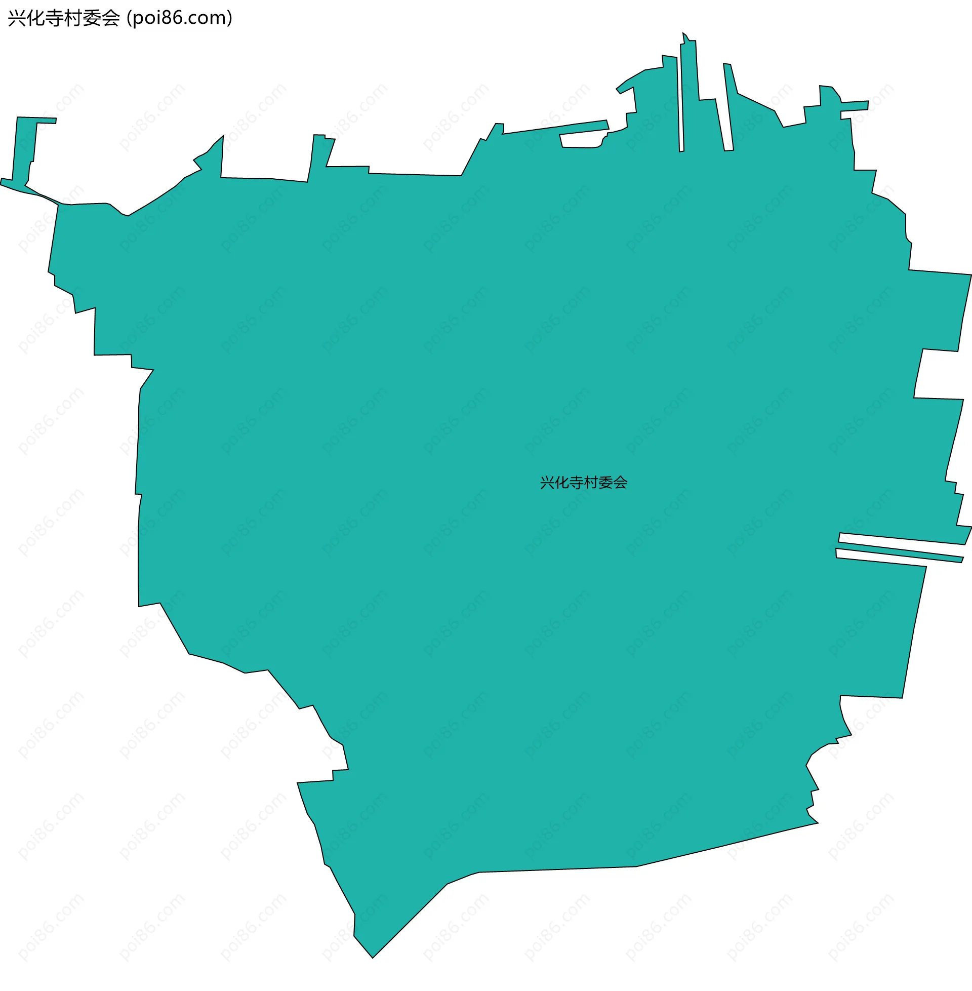 兴化寺村委会边界地图