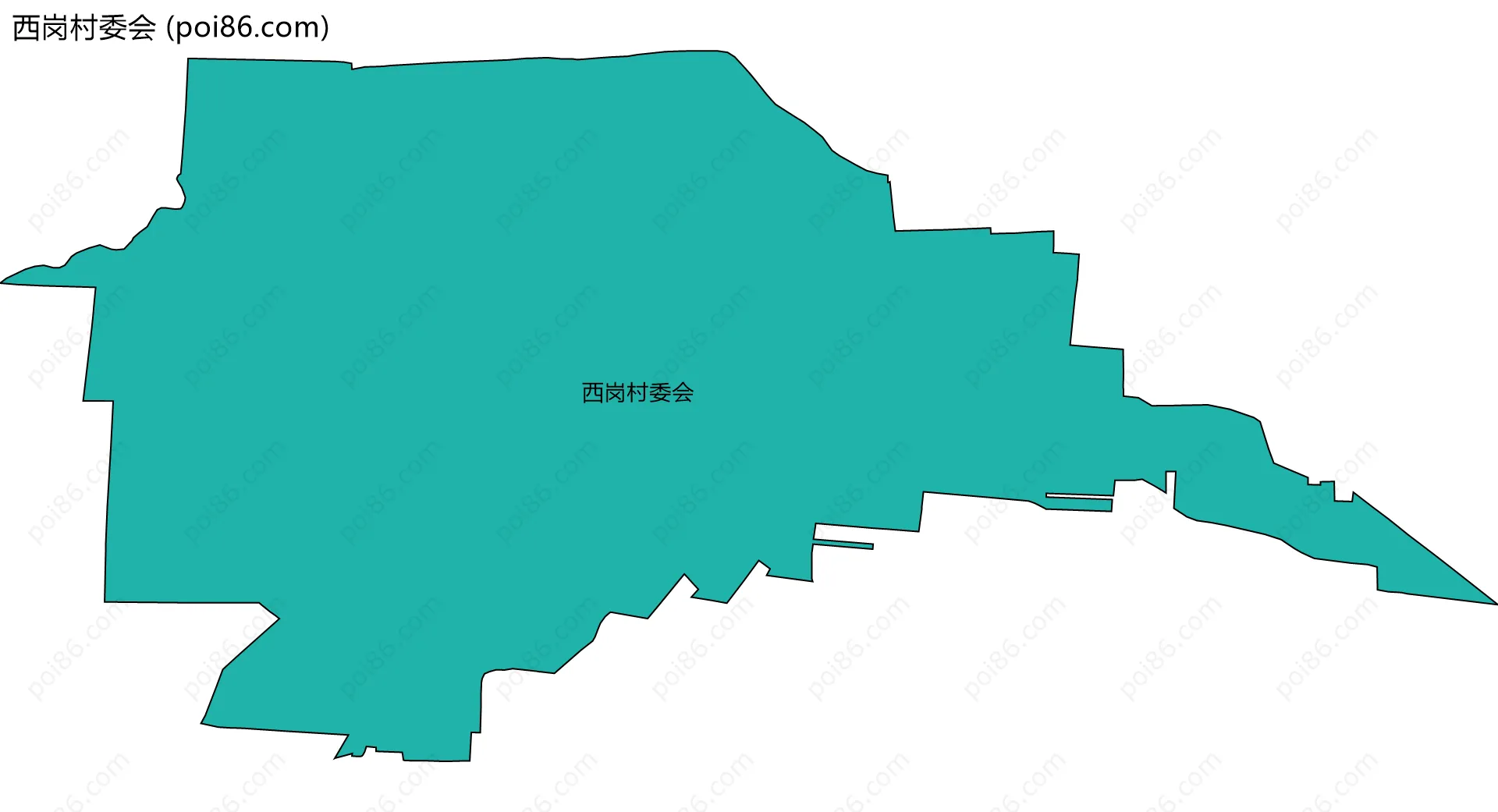 西岗村委会边界地图