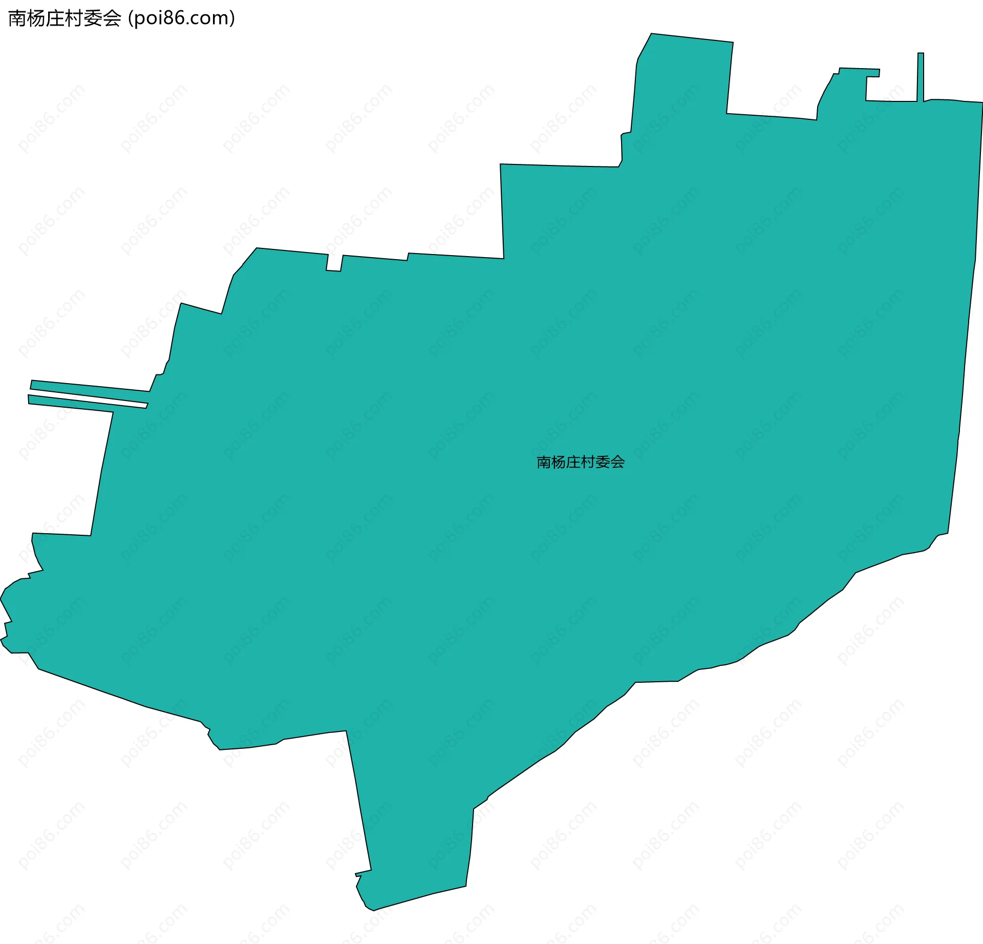 南杨庄村委会边界地图