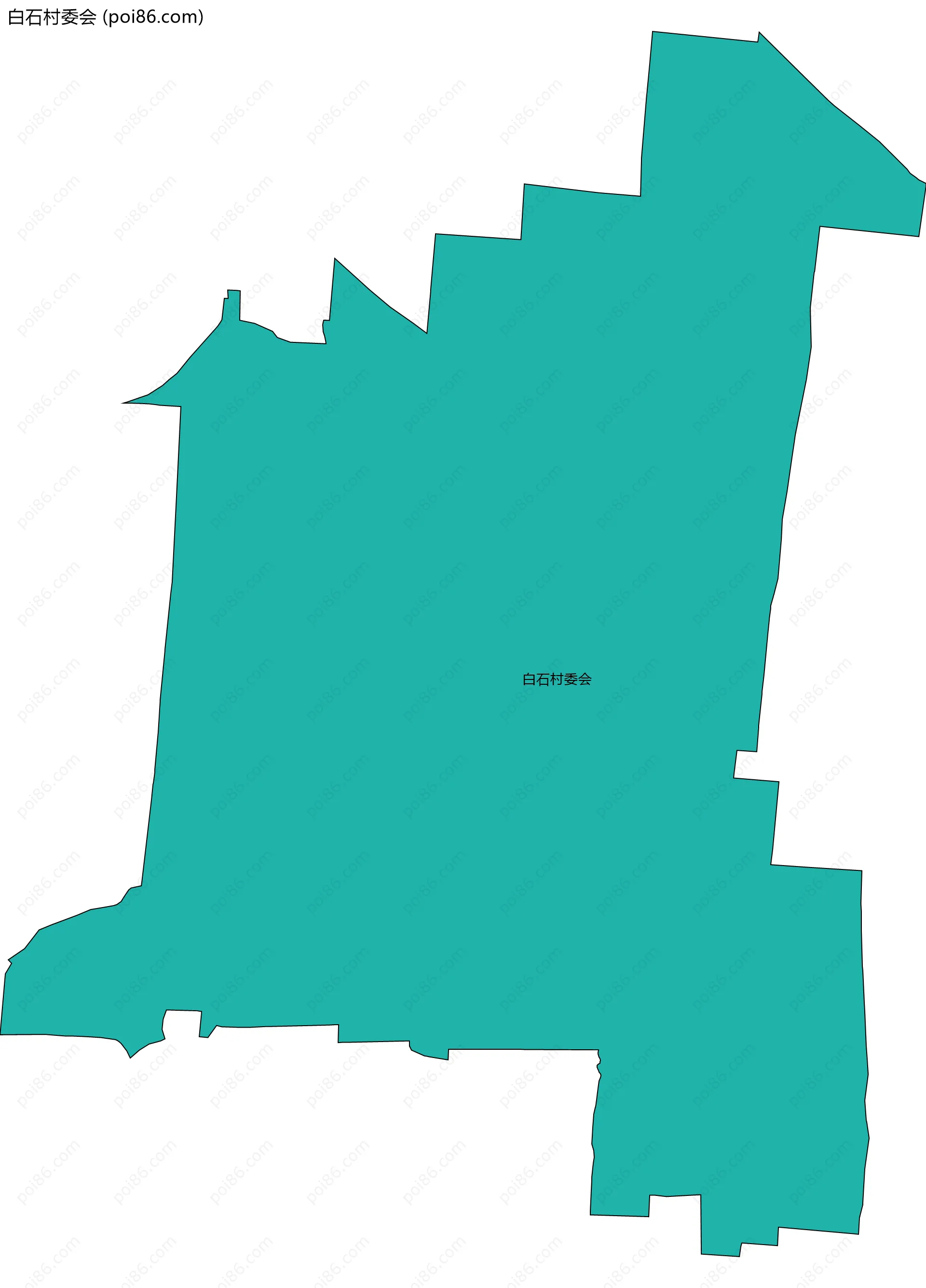 白石村委会边界地图