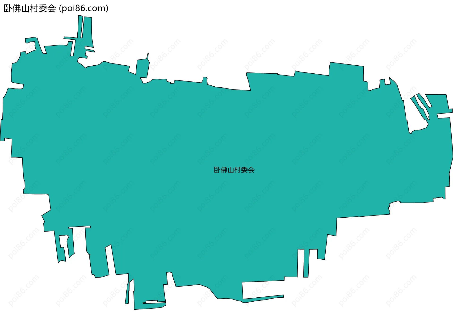 卧佛山村委会边界地图