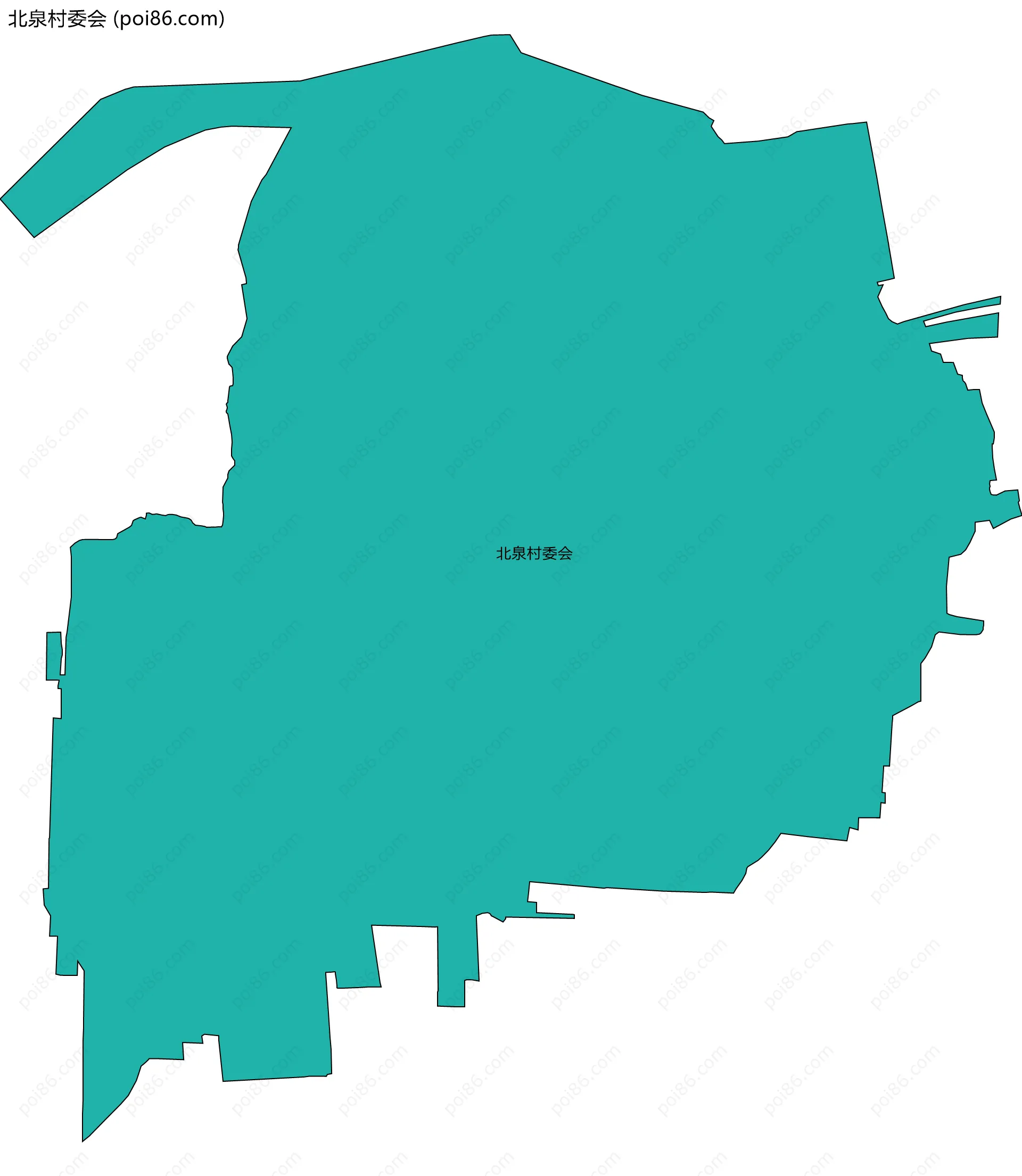 北泉村委会边界地图