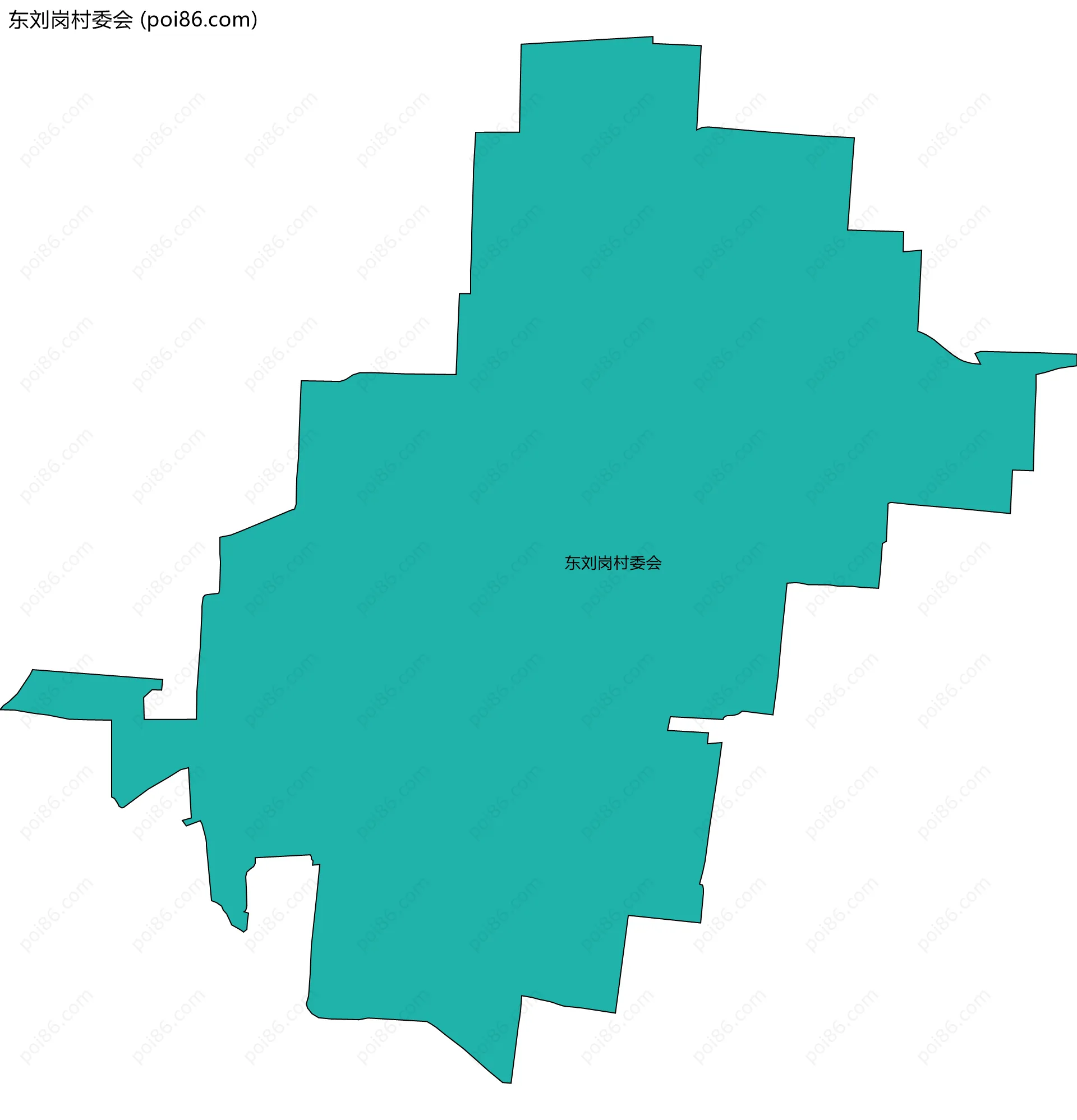 东刘岗村委会边界地图