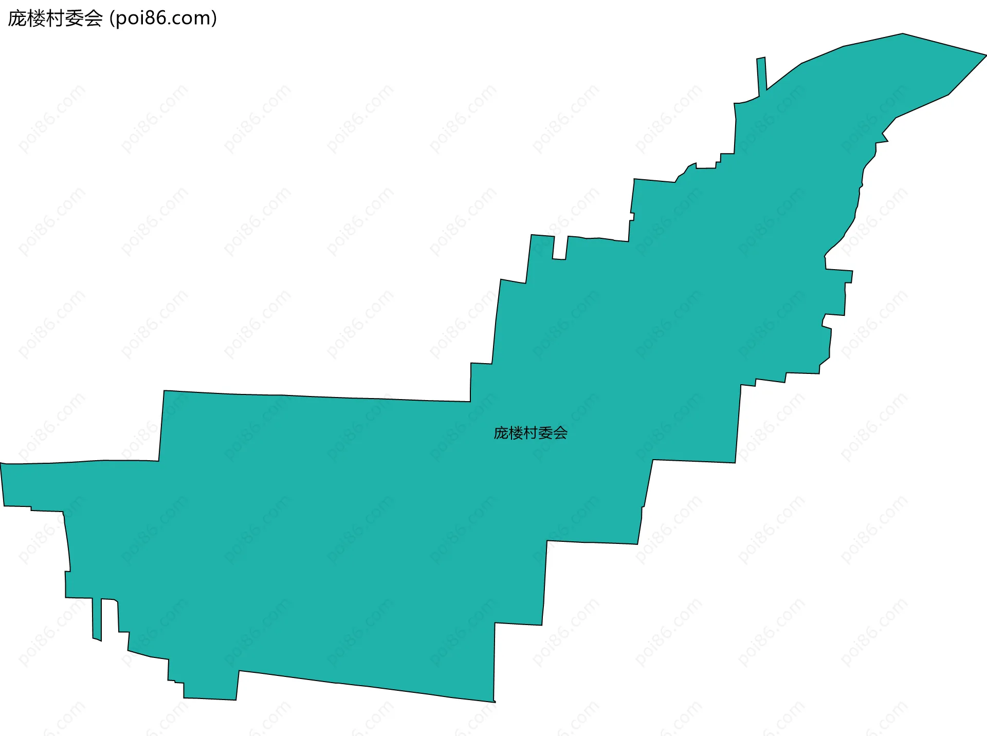 庞楼村委会边界地图