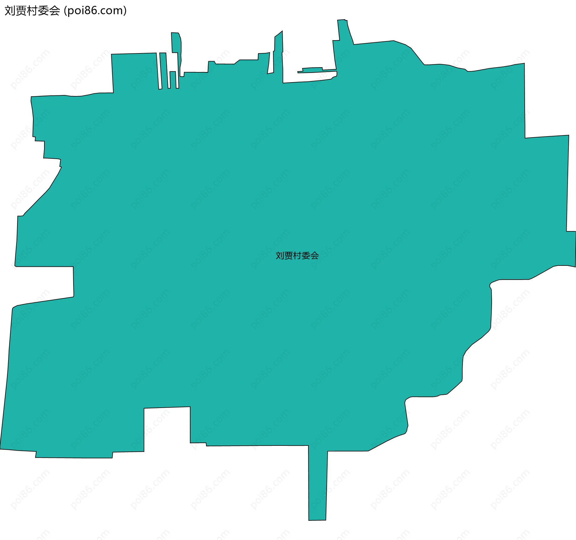 刘贾村委会边界地图