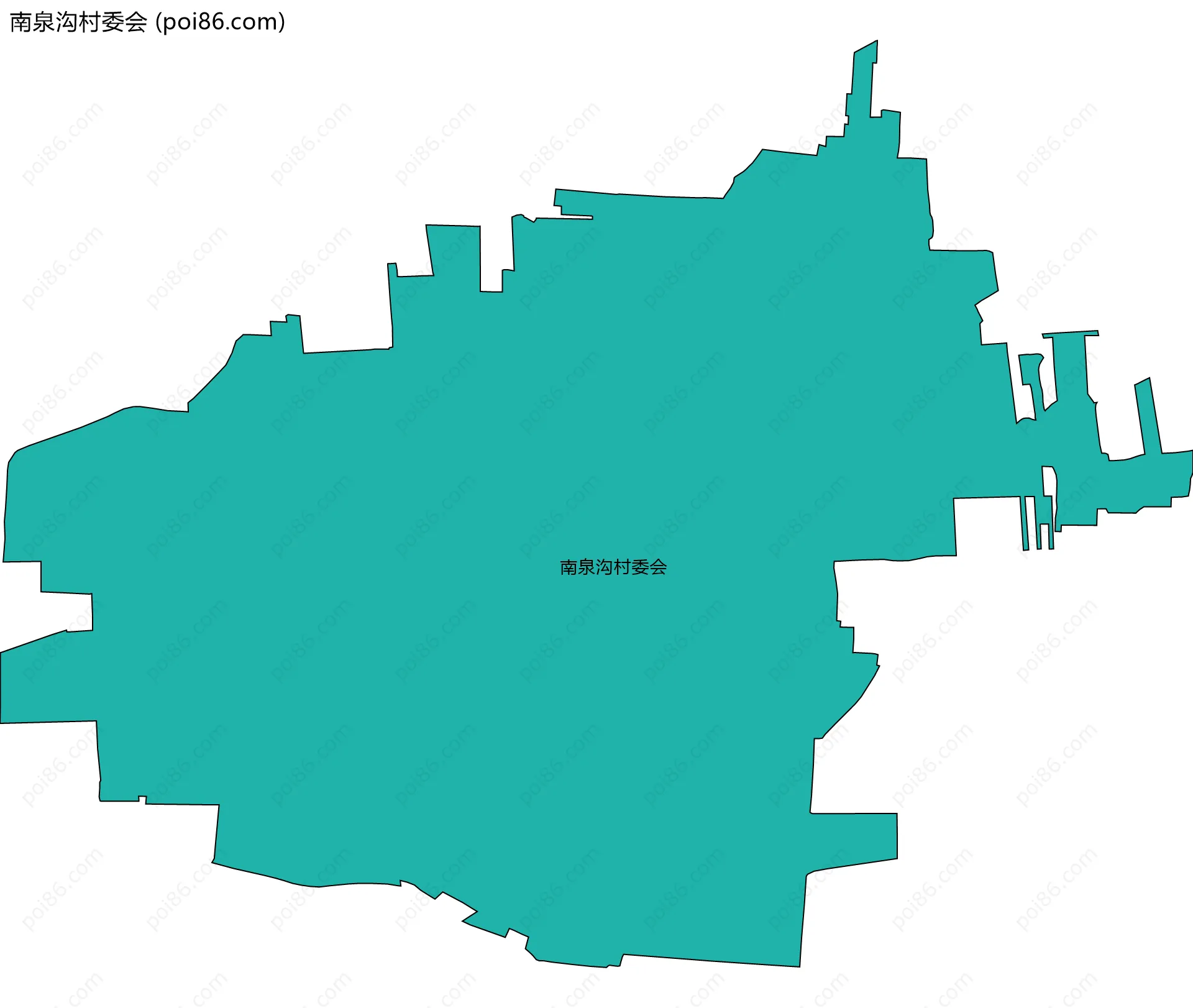 南泉沟村委会边界地图