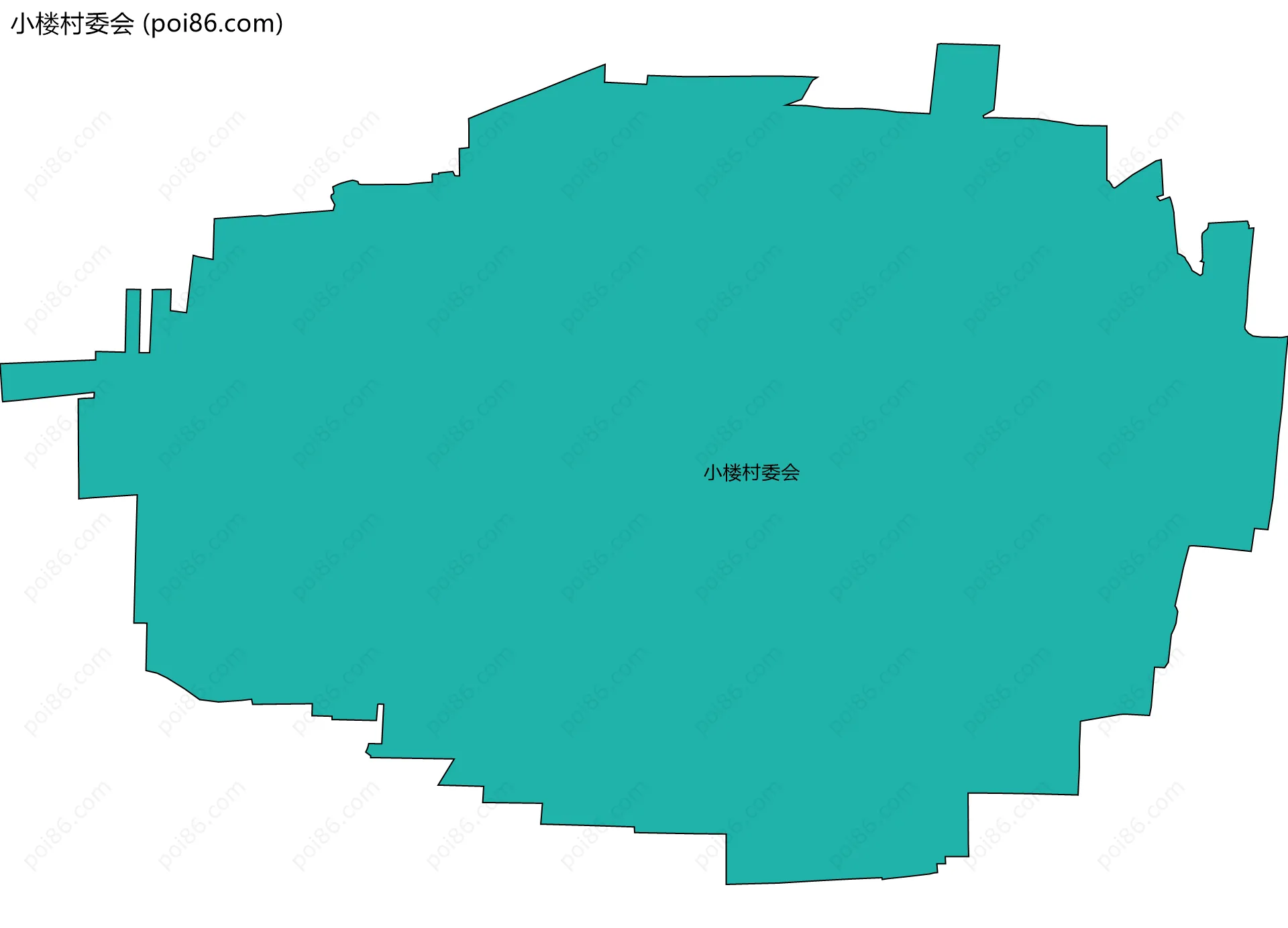 小楼村委会边界地图