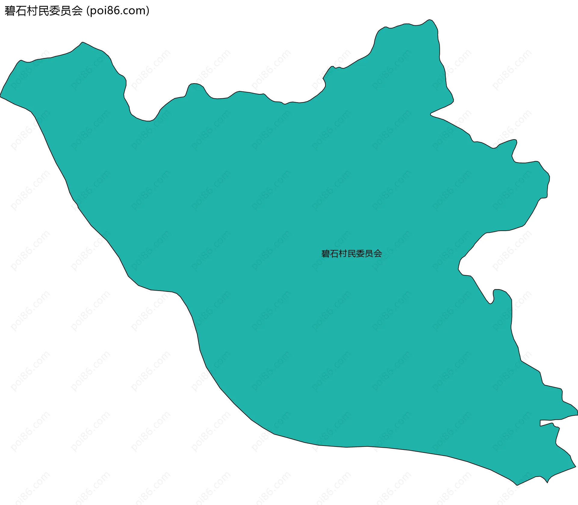 碧石村民委员会边界地图