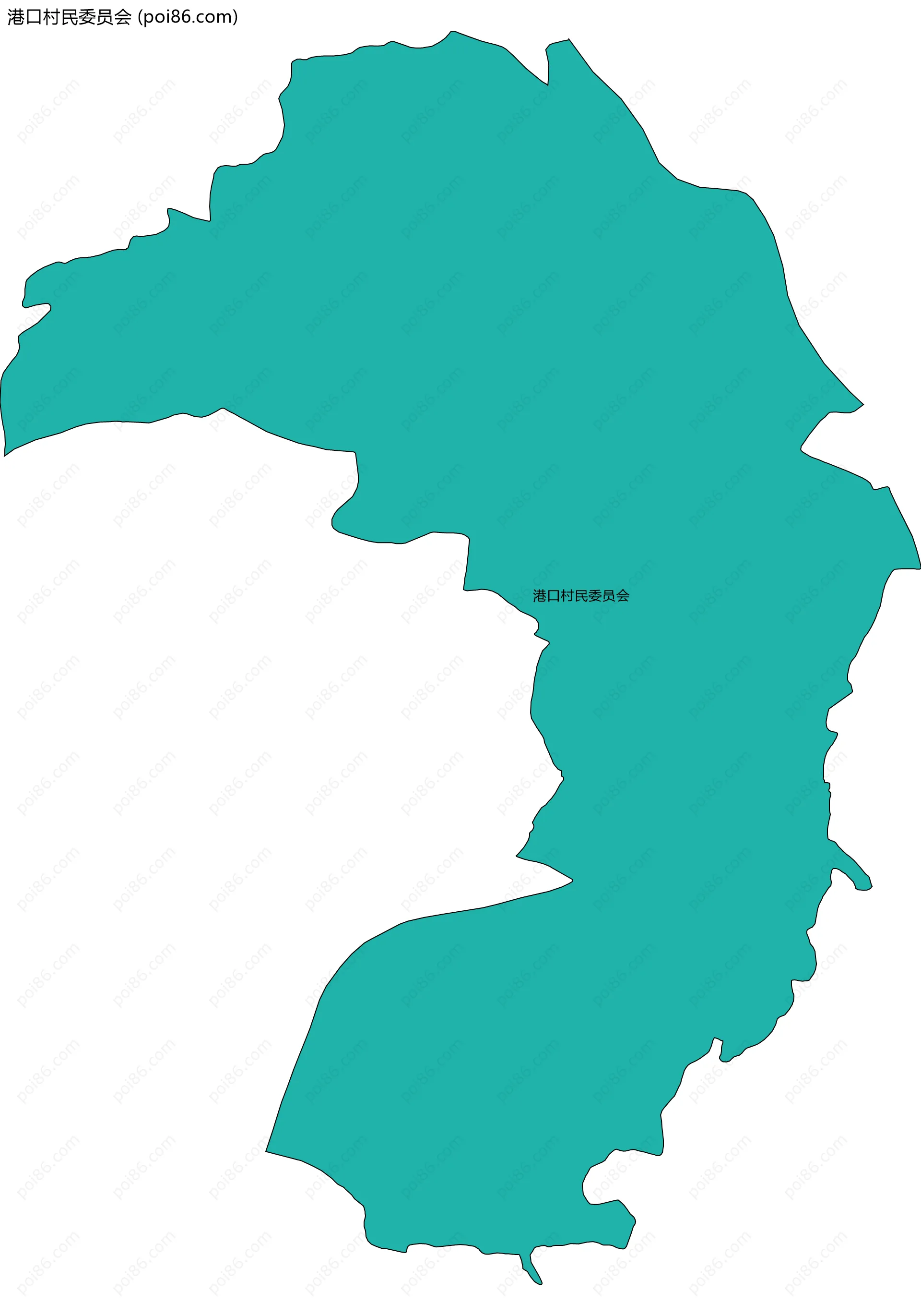 港口村民委员会边界地图