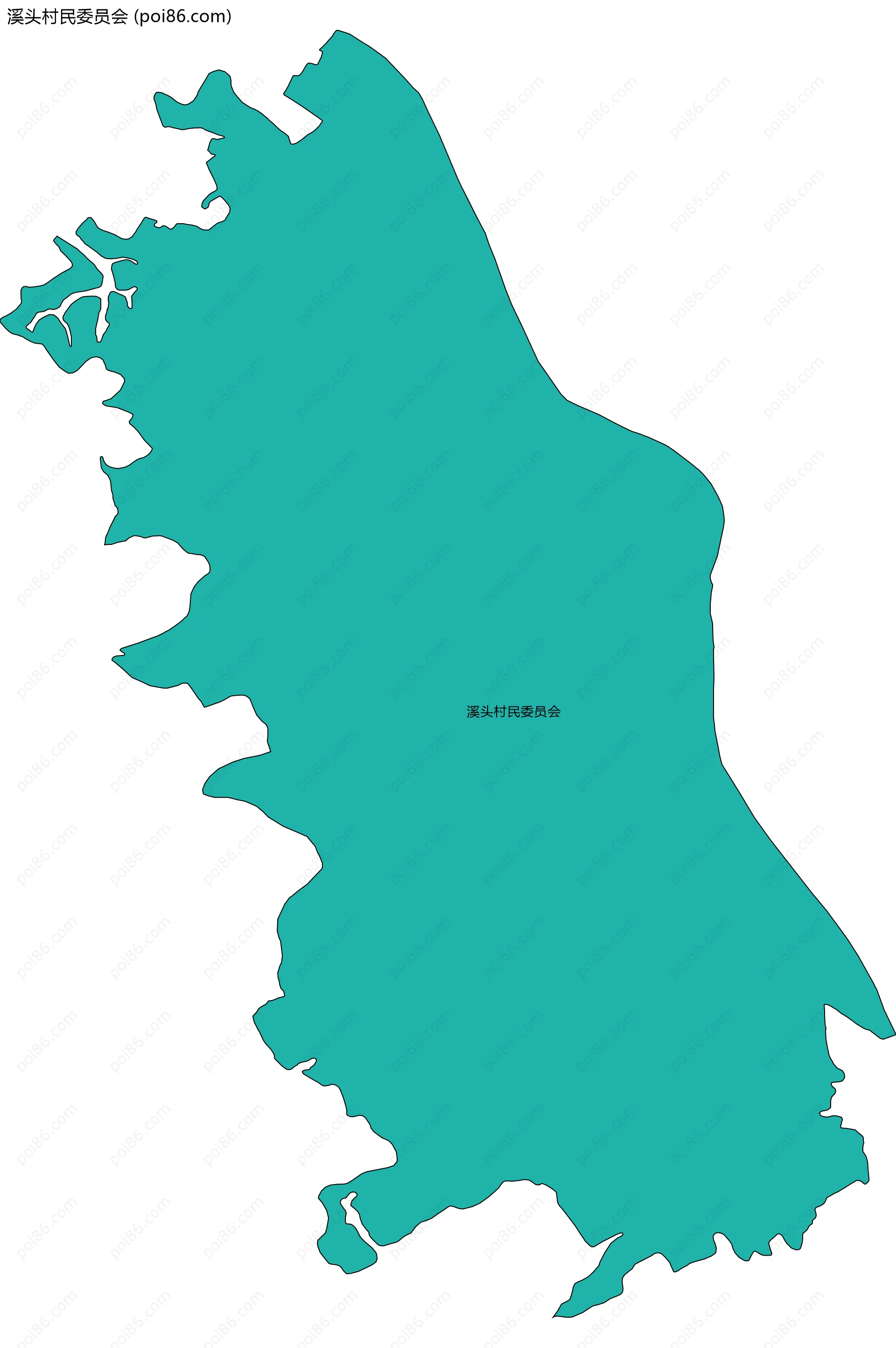 溪头村民委员会边界地图