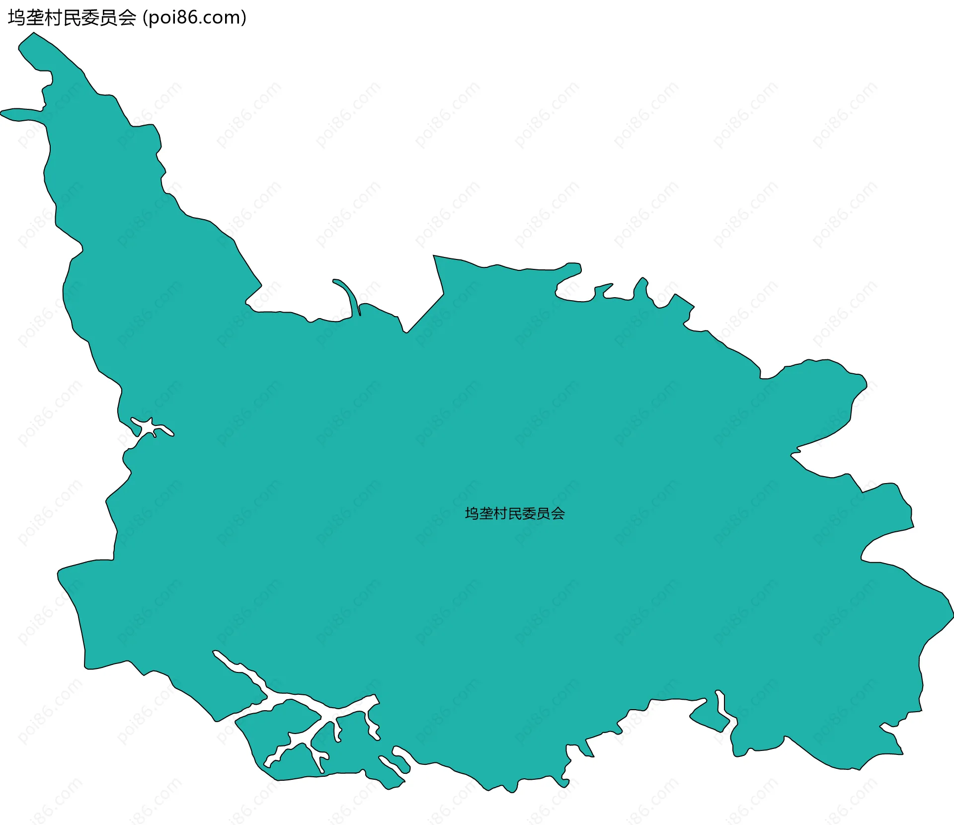 坞垄村民委员会边界地图