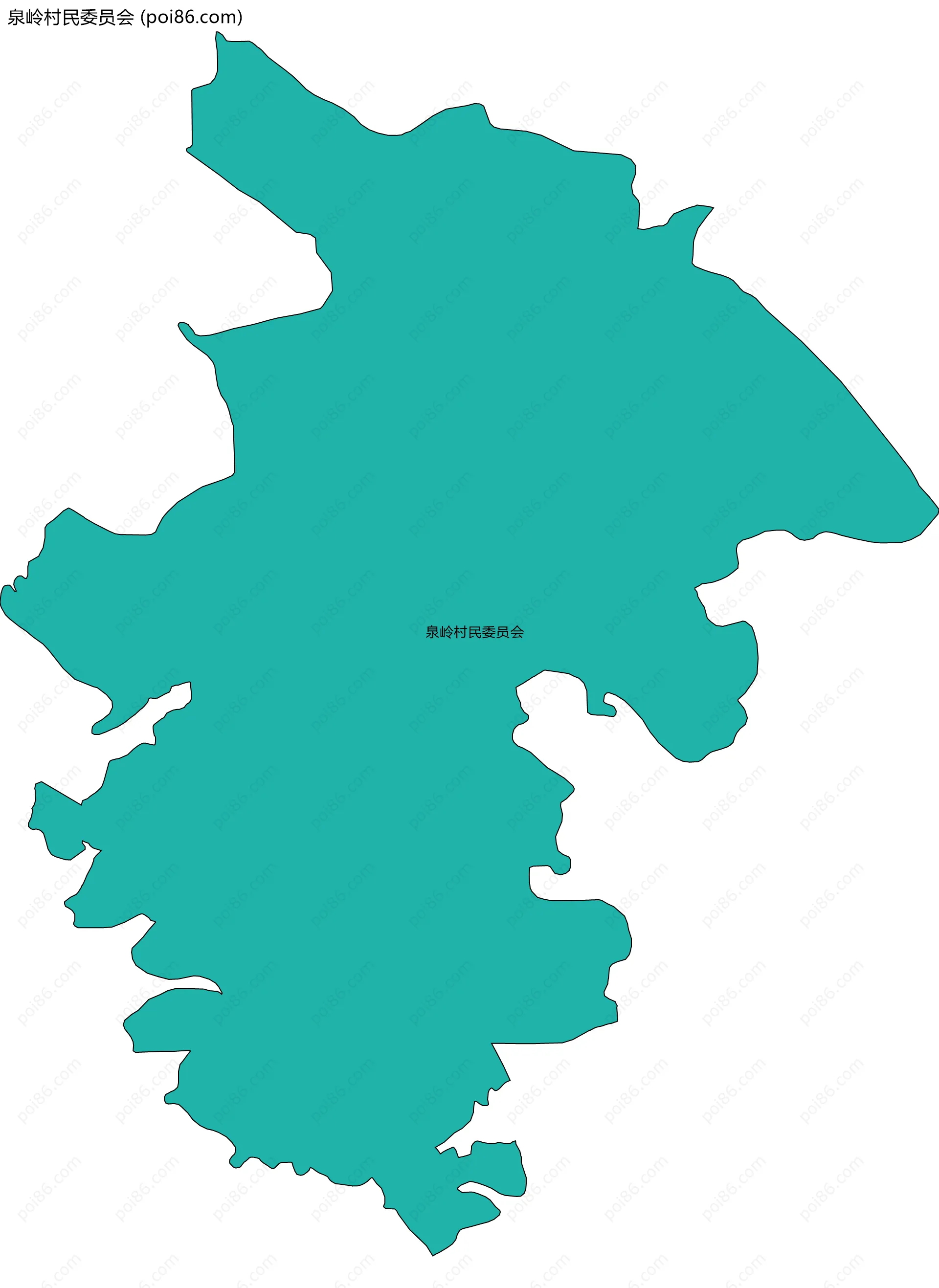 泉岭村民委员会边界地图