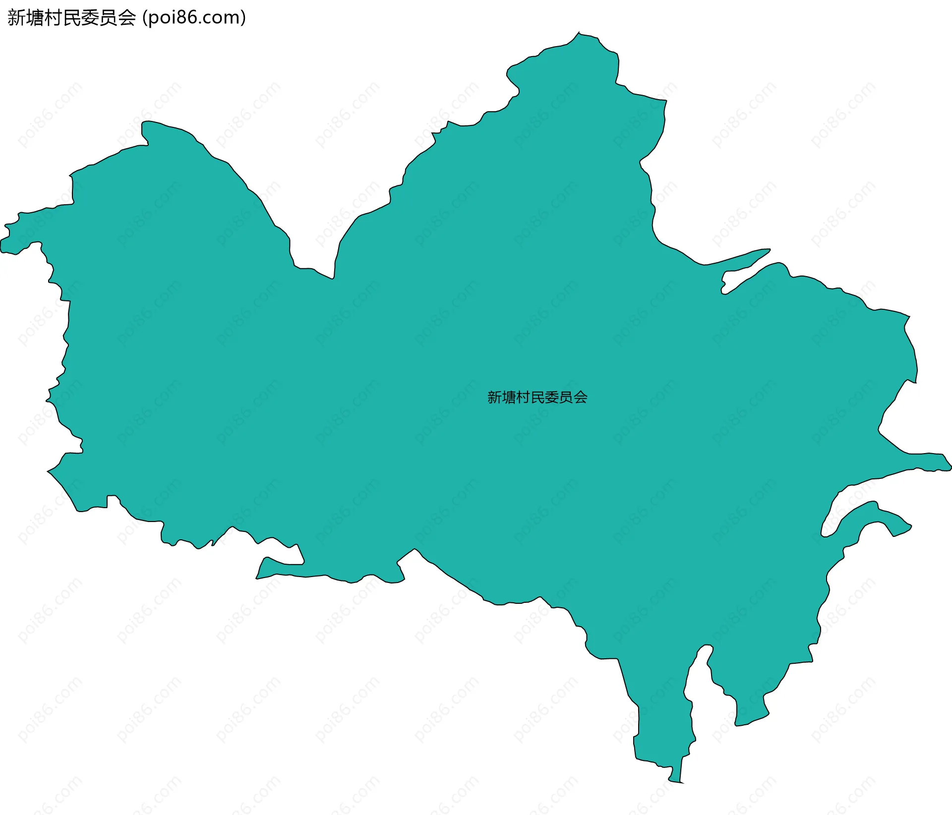 新塘村民委员会边界地图
