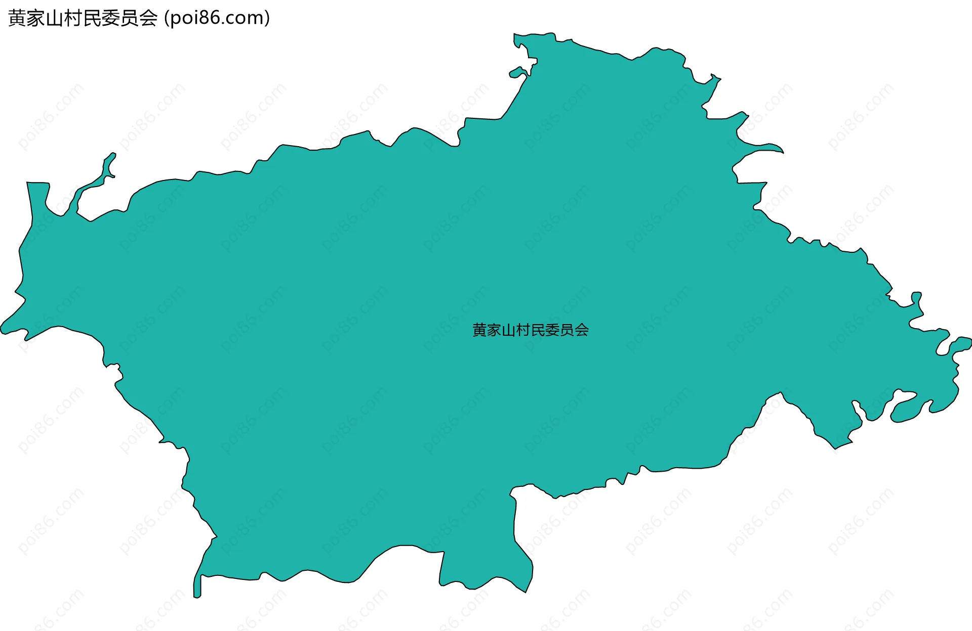 黄家山村民委员会边界地图