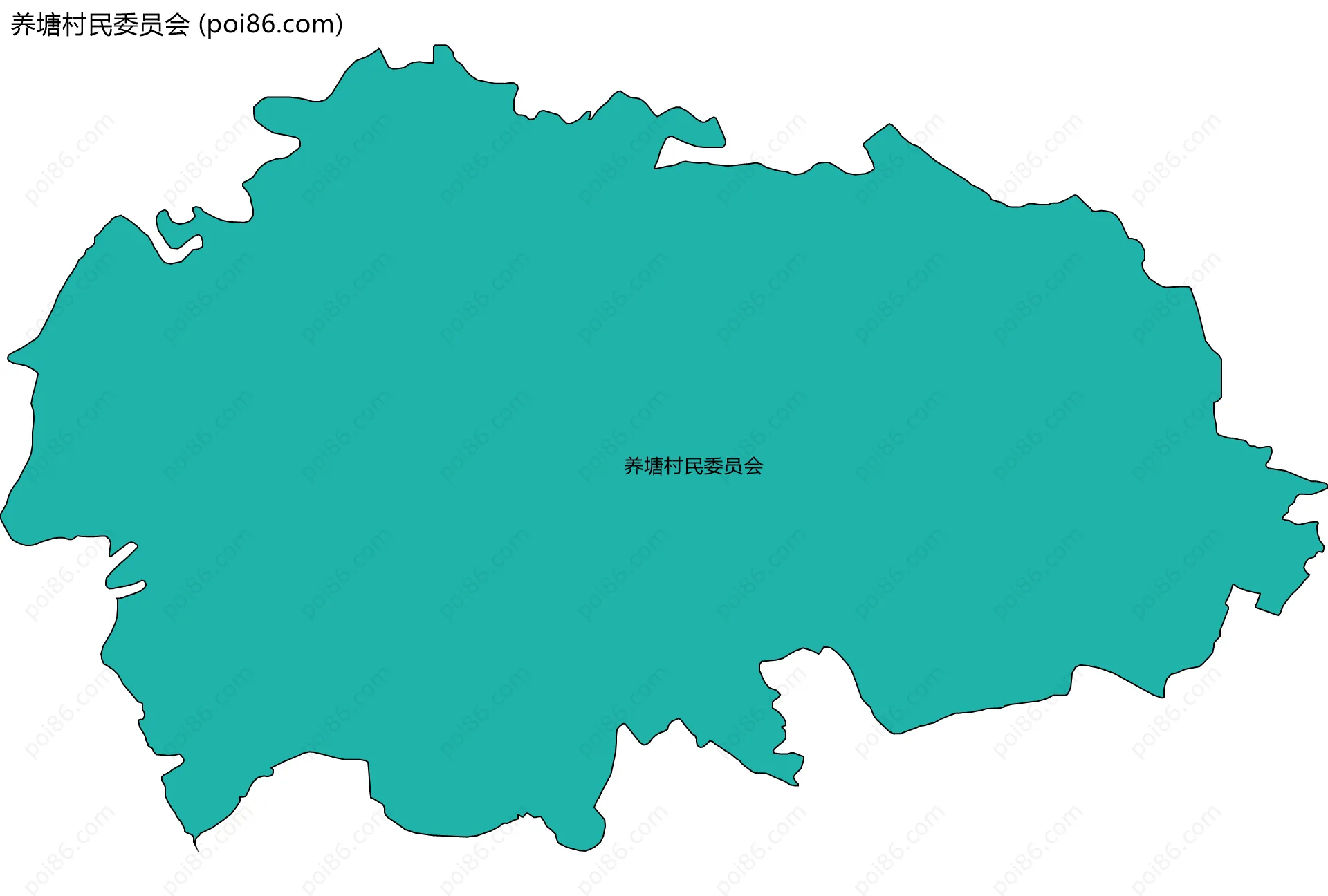 养塘村民委员会边界地图