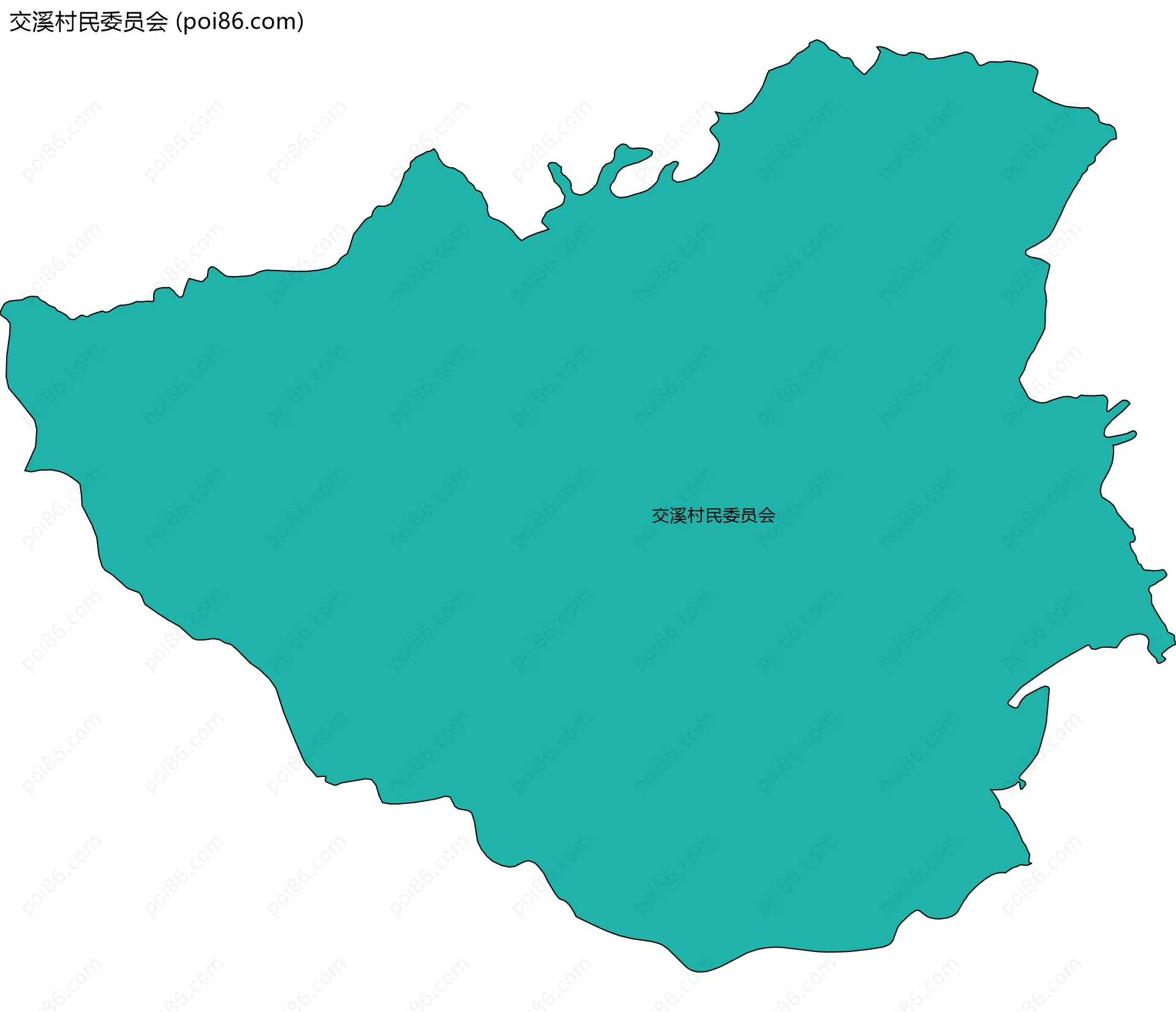 交溪村民委员会边界地图