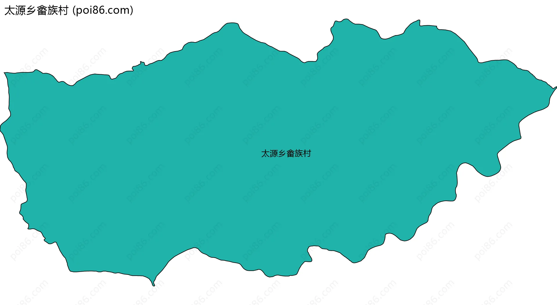 太源乡畲族村边界地图