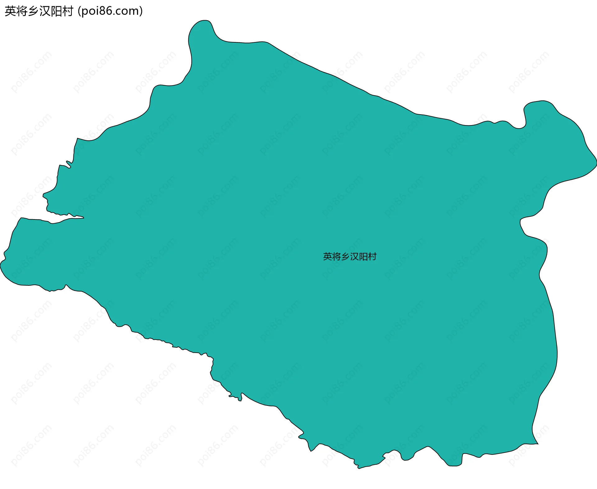 英将乡汉阳村边界地图
